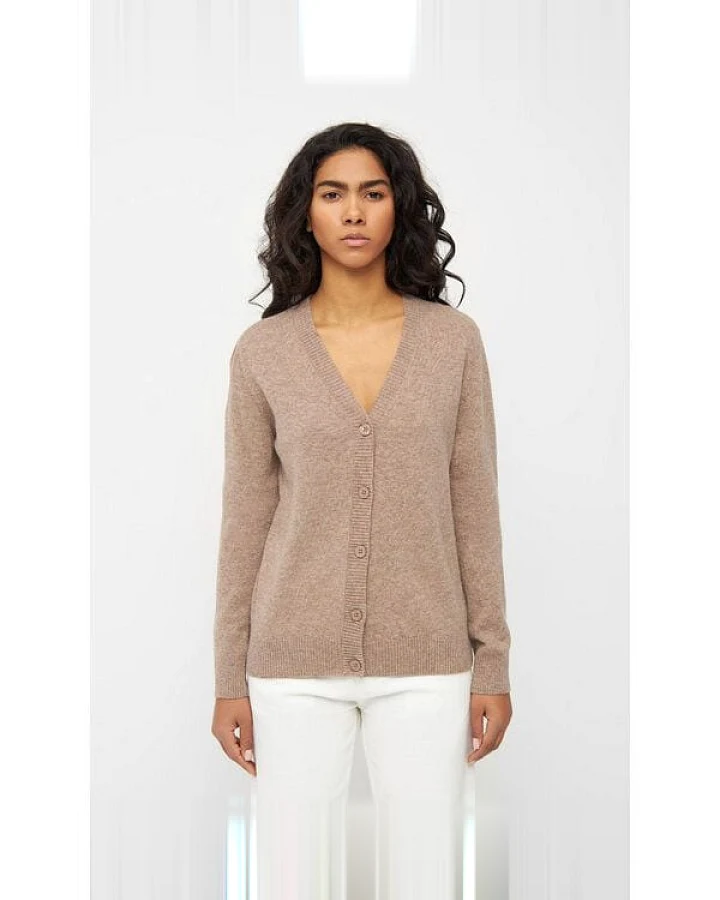 KnowledgeCotton Apparel Cardigan V-NECK aus Bio-Lammwolle