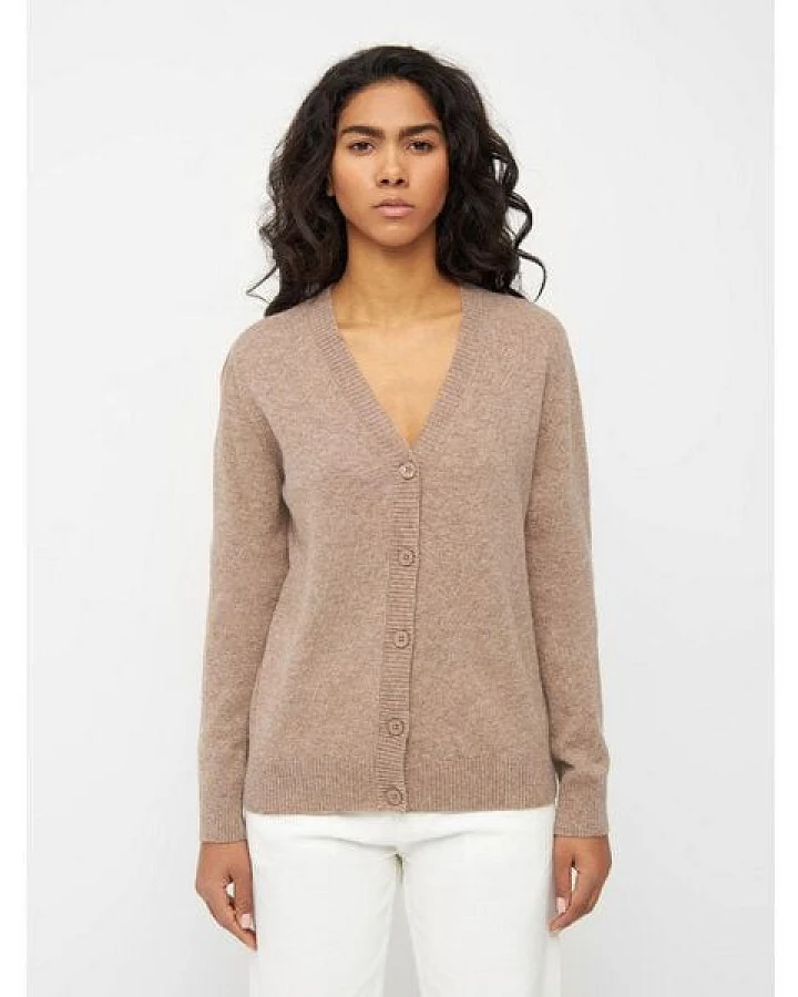 KnowledgeCotton Apparel Cardigan V-NECK aus Bio-Lammwolle