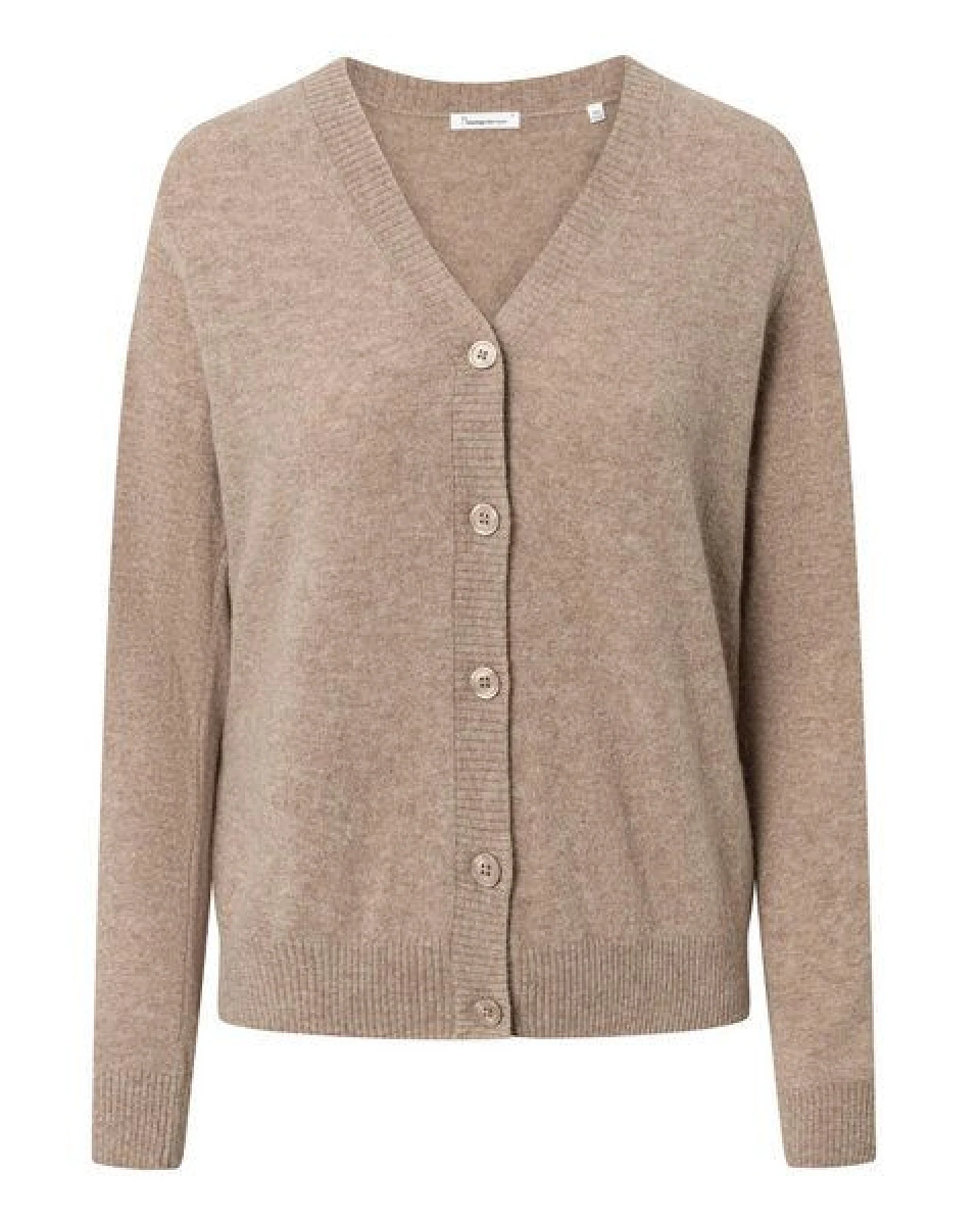 KnowledgeCotton Apparel Cardigan V-NECK aus Bio-Lammwolle – Ansicht 4