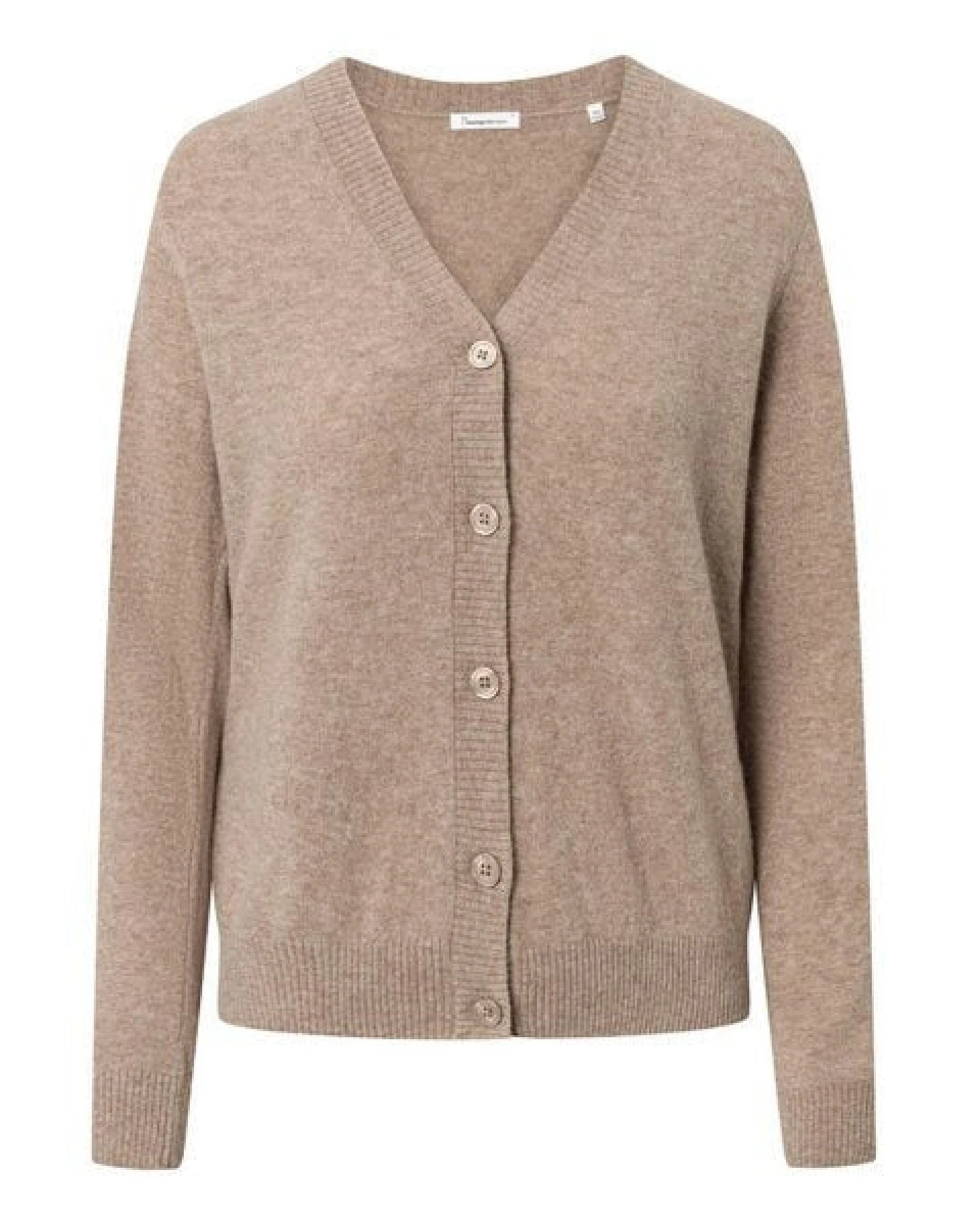 KnowledgeCotton Apparel Cardigan V-NECK aus Bio-Lammwolle – Ansicht 4