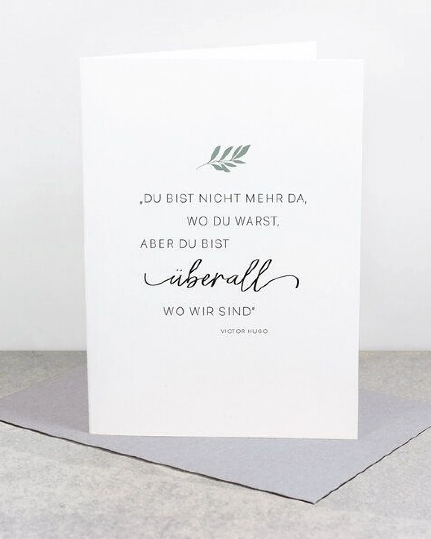 Bow & Hummingbird Trauerkarte „Überall wo wir sind“ – Ansicht 2