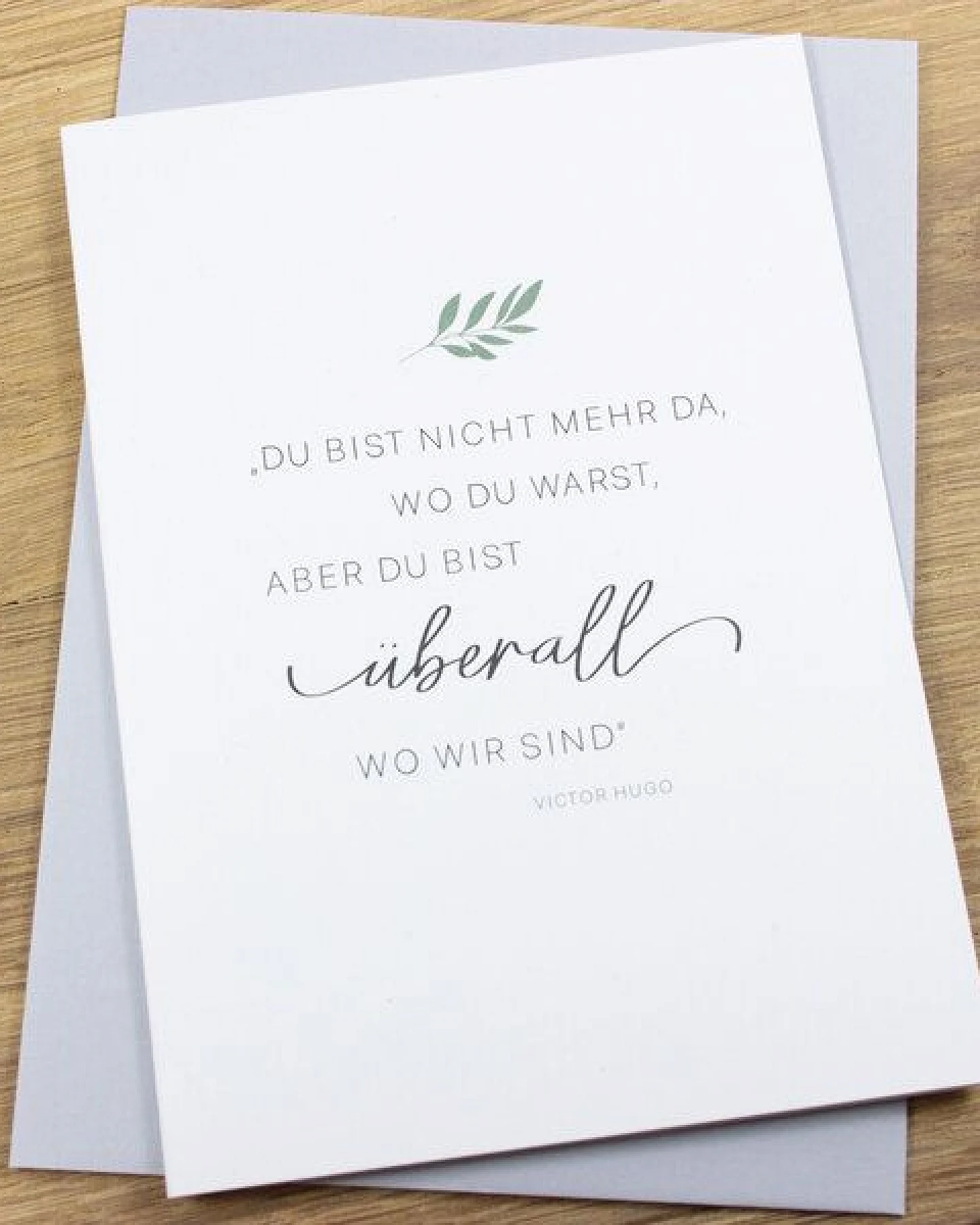 Bow & Hummingbird Trauerkarte „Überall wo wir sind“ – Ansicht 3