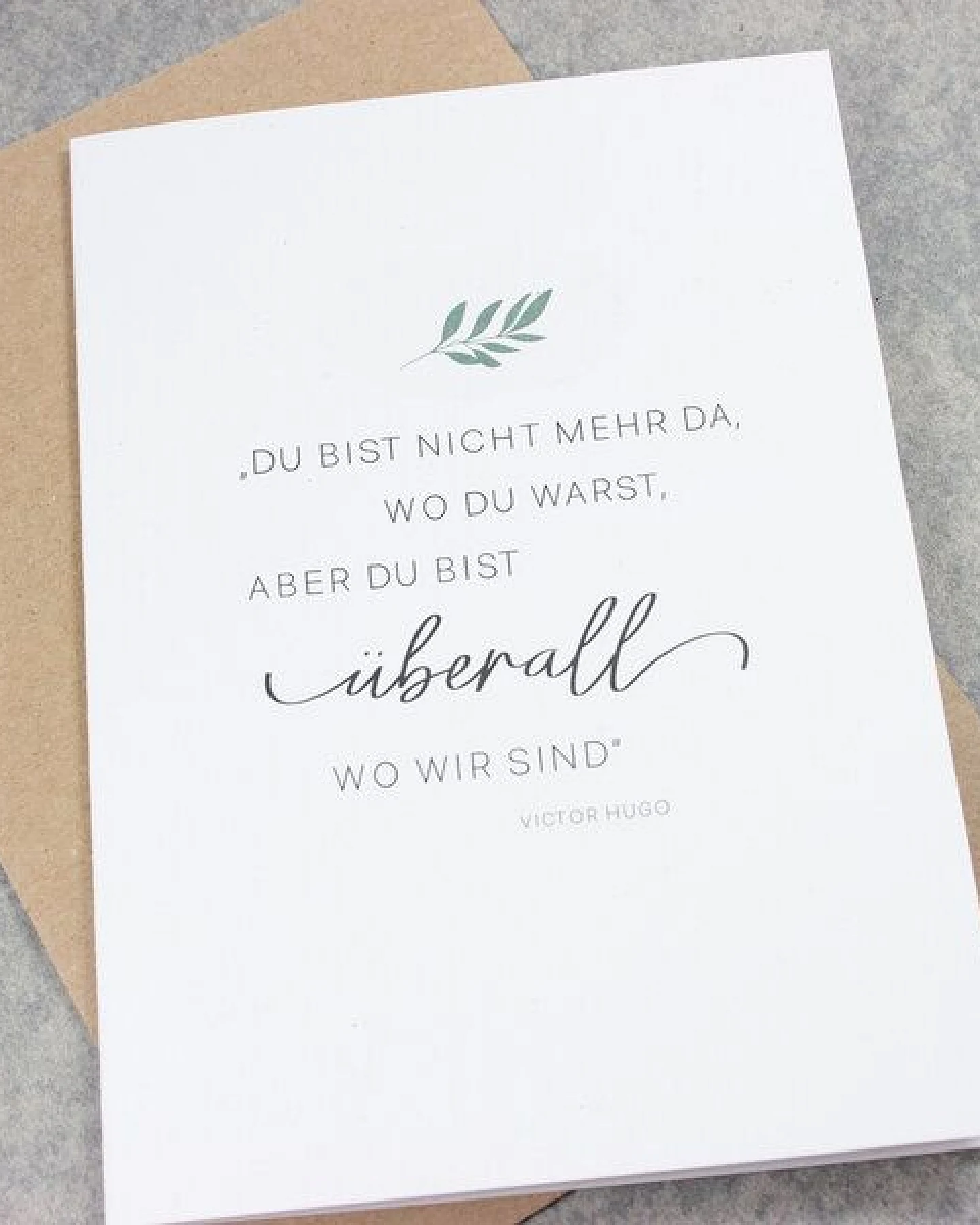 Bow & Hummingbird Trauerkarte „Überall wo wir sind“ – Ansicht 3