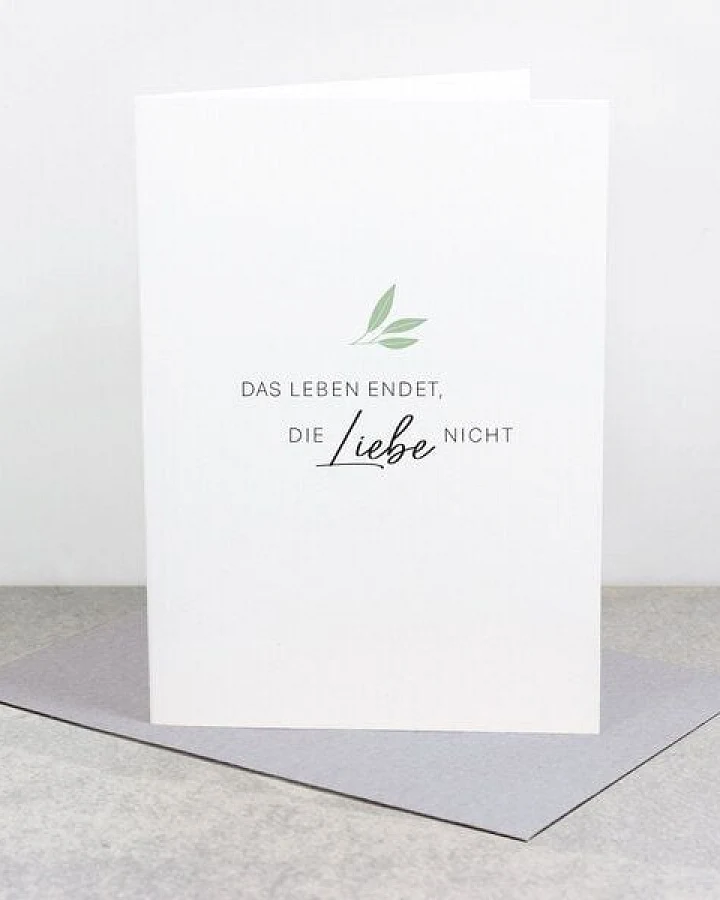 Bow & Hummingbird Trauerkarte „Das Leben endet“