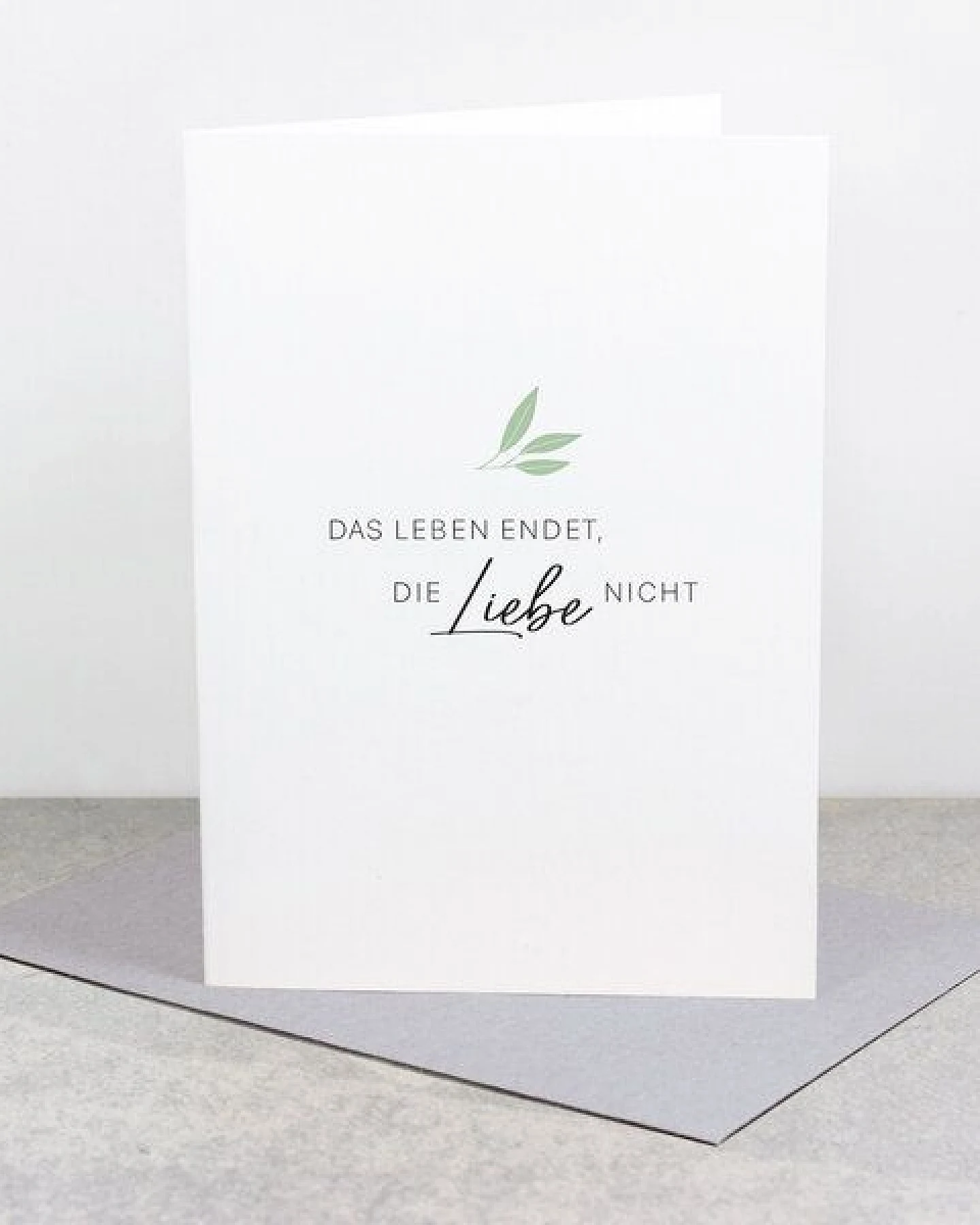 Bow & Hummingbird Trauerkarte „Das Leben endet“ – Ansicht 2