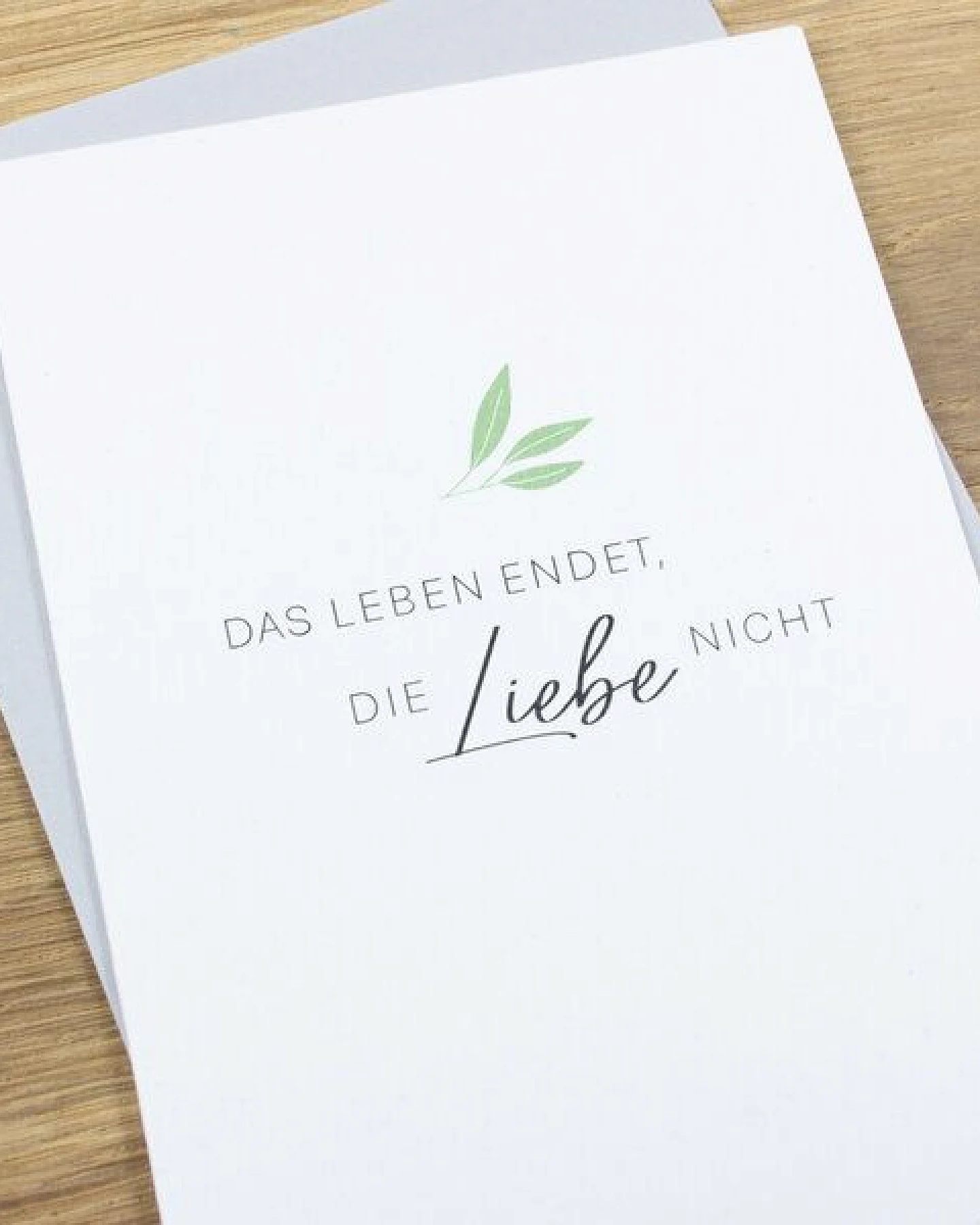 Bow & Hummingbird Trauerkarte „Das Leben endet“ – Ansicht 3