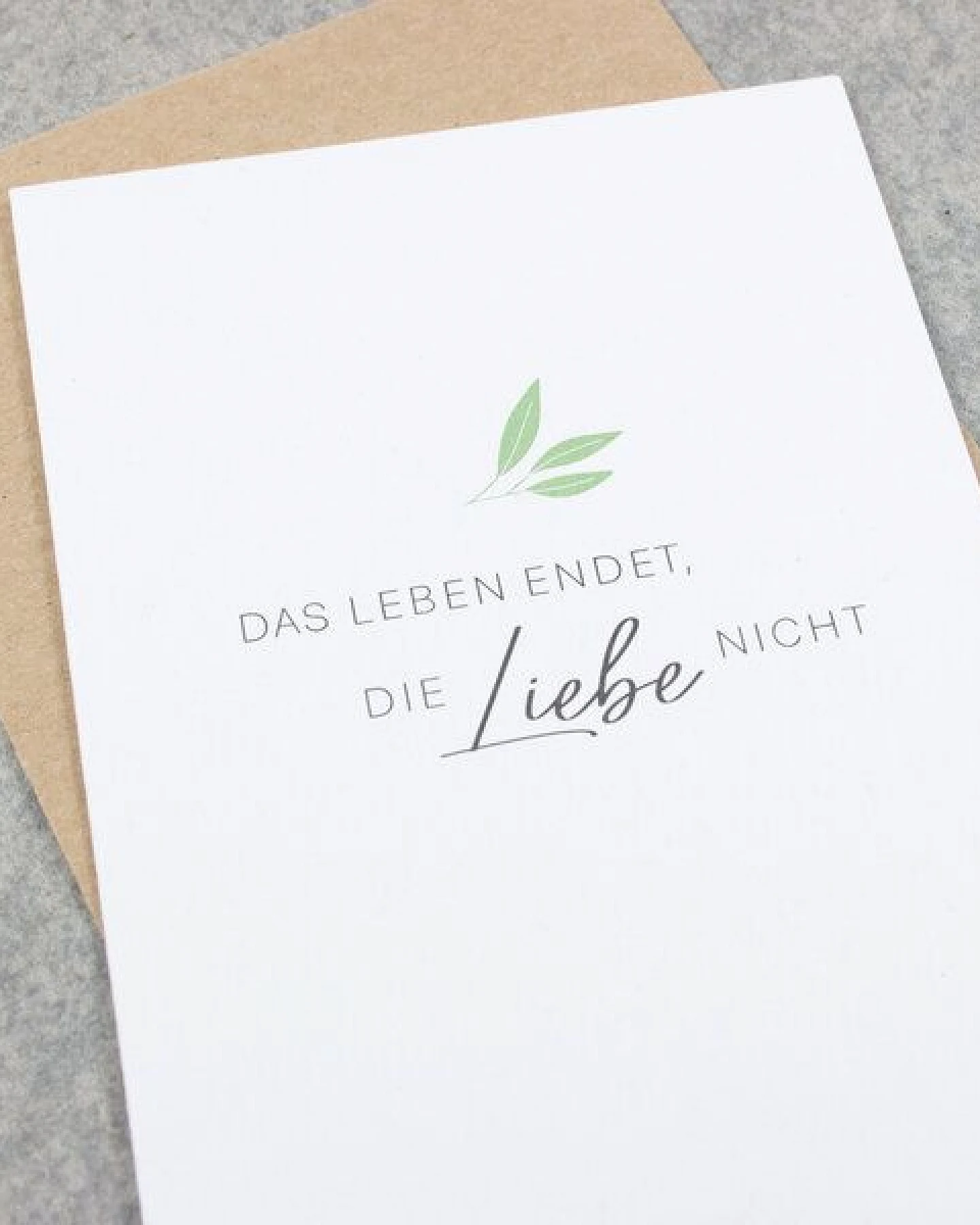 Bow & Hummingbird Trauerkarte „Das Leben endet“ – Ansicht 3