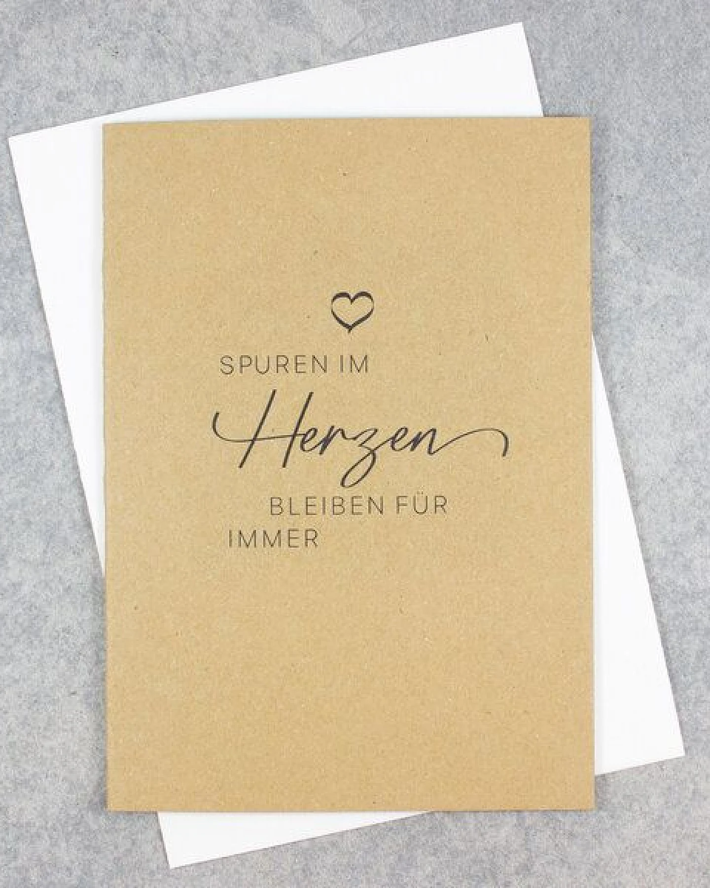 Bow & Hummingbird Trauerkarte „Spuren im Herzen“ – Ansicht 2