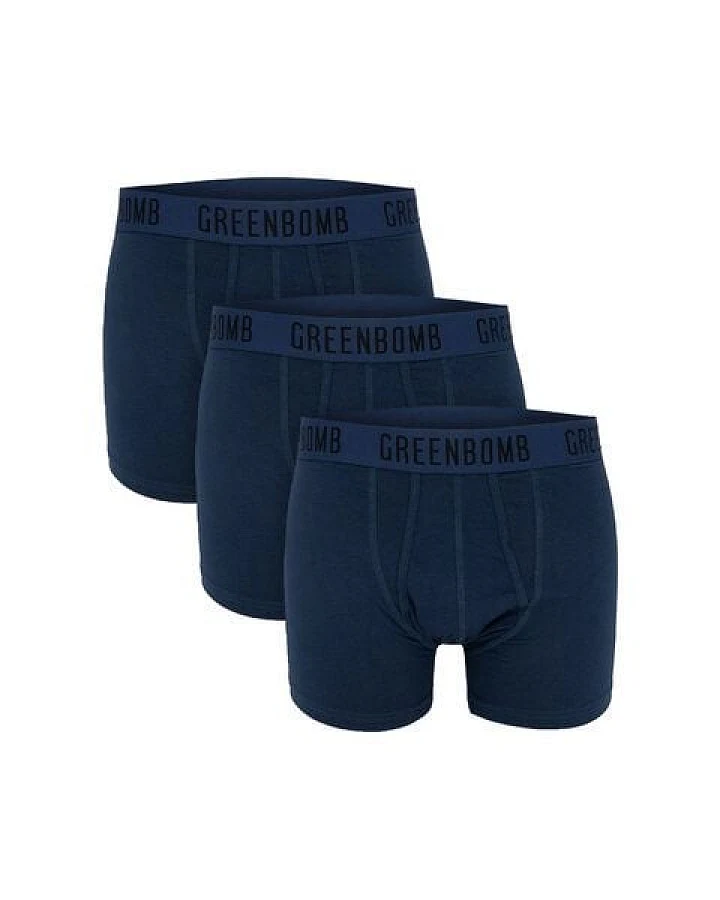 GREENBOMB Basic 3x Trunk - Gemütliche Trunk aus Bio-Baumwoll Mix / GOTS / Fair & Vegan