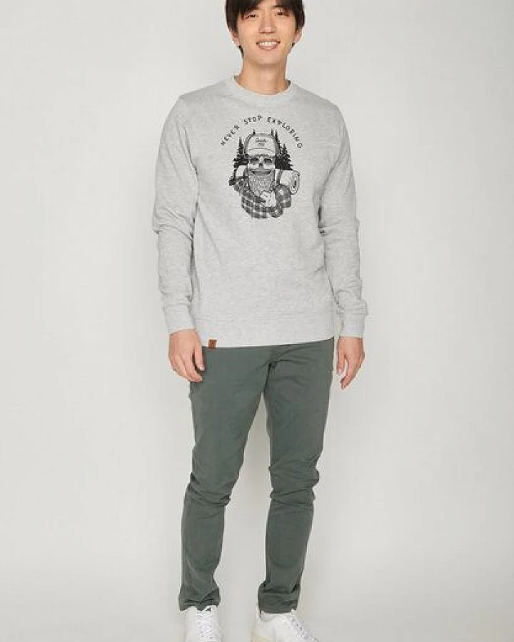 GREENBOMB Nature Never Stop Wild - Bequemes Sweatshirt aus Bio-Baumwolle / hochwertiger Print / Fair & Vegan