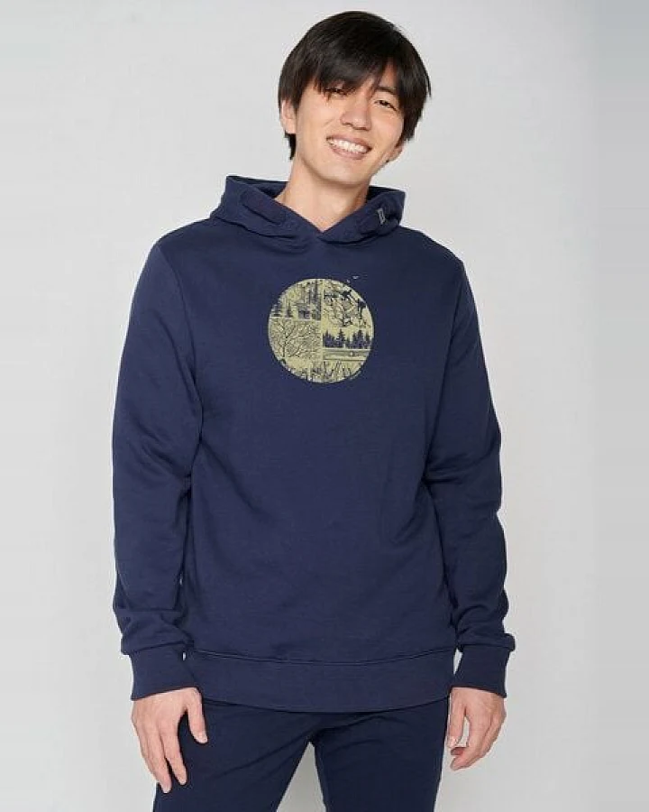 GREENBOMB Nature Mountain Circle Star - Kuschliger Hoodie aus Bio-Baumwolle / hochwertiger Print / Fair & Vegan