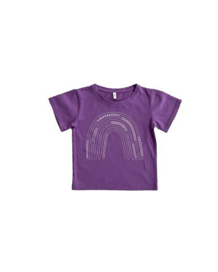 PETER JO Top Purple Rainbow