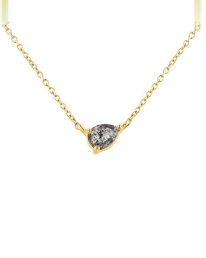 Eppi Halskette mit Salt and Pepper Diamant in Birnenform Maliah