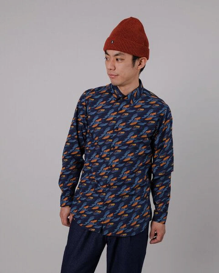 Brava Fabrics Ucon Palma Regular Shirt Navy