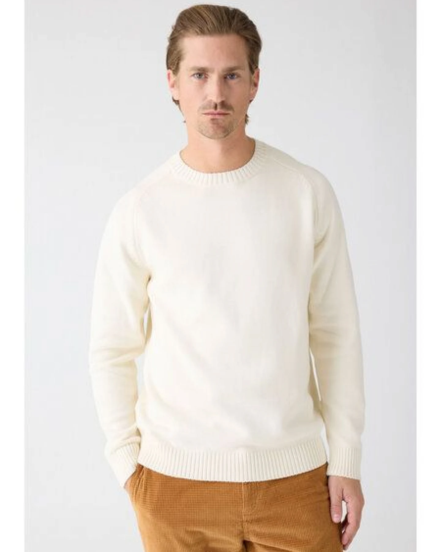 KnowledgeCotton Apparel Strickpullover CREW NECK aus Bio-Baumwolle – Ansicht 2