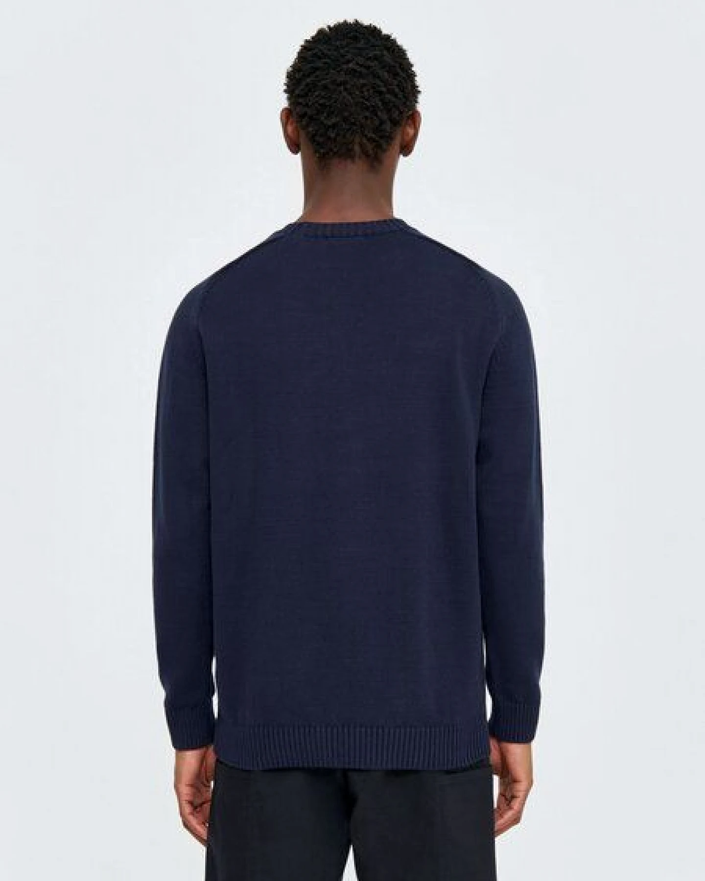 KnowledgeCotton Apparel Strickpullover CREW NECK aus Bio-Baumwolle – Ansicht 3