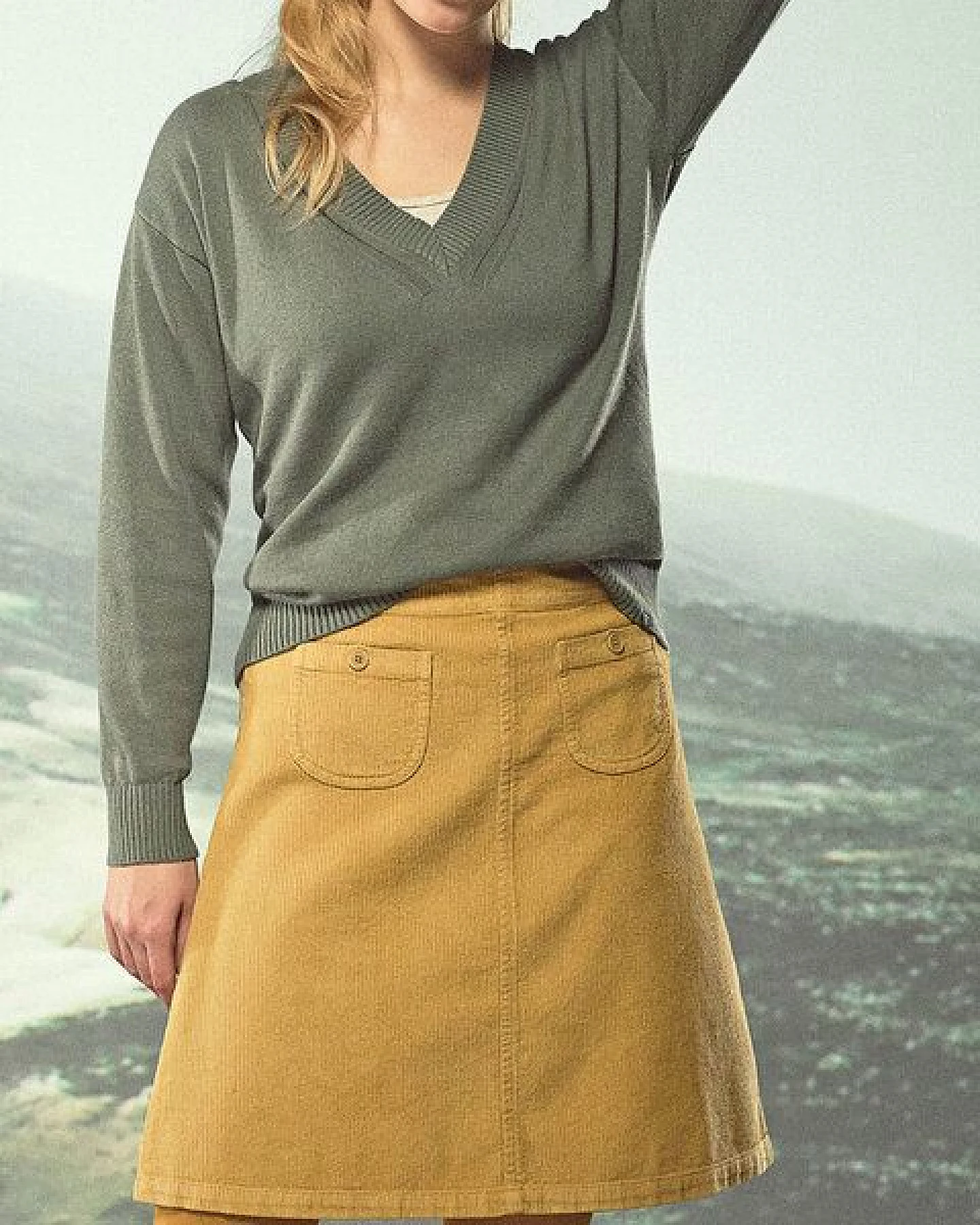 Hempage Damen Cord Rock Hanf Bio Baumwolle – Ansicht 2