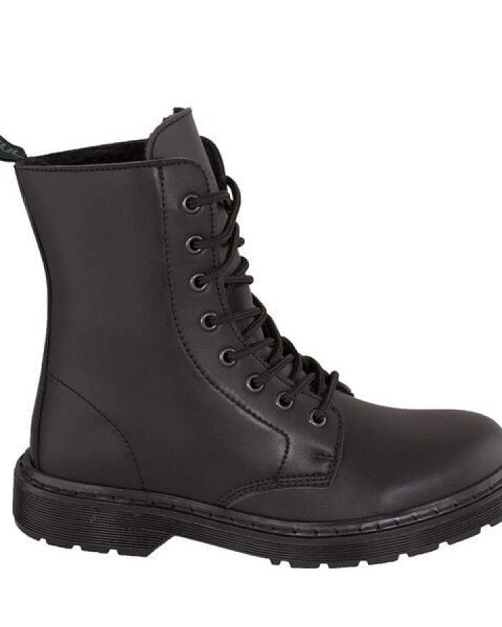 Shoezuu Vegan Shoezuu 8 Eye Winter Boots black monochrome