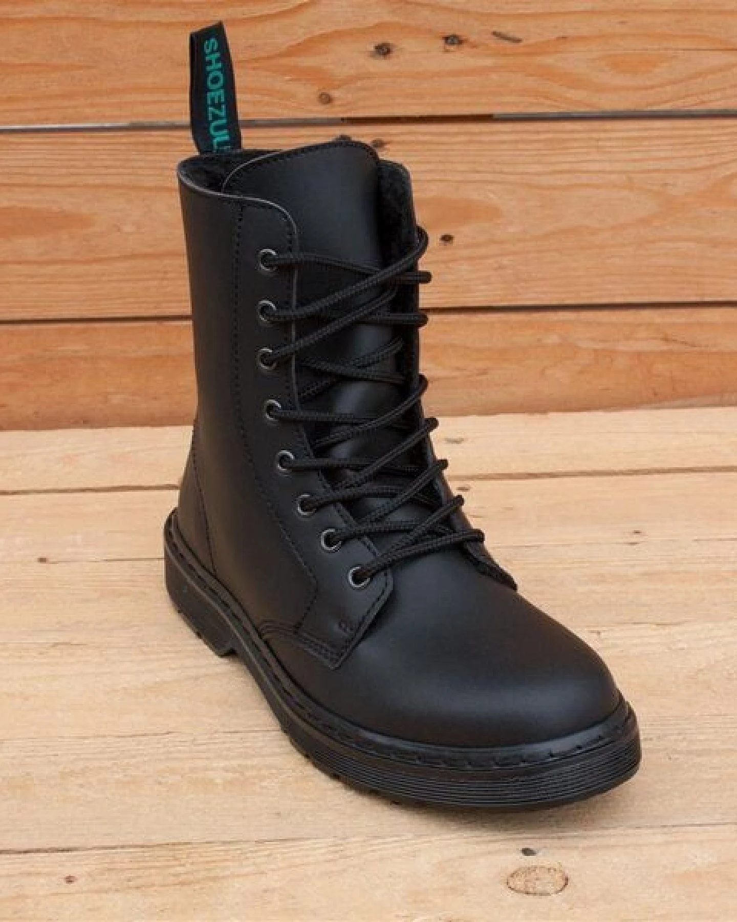 Shoezuu Vegan Shoezuu 8 Eye Winter Boots black monochrome – Ansicht 2