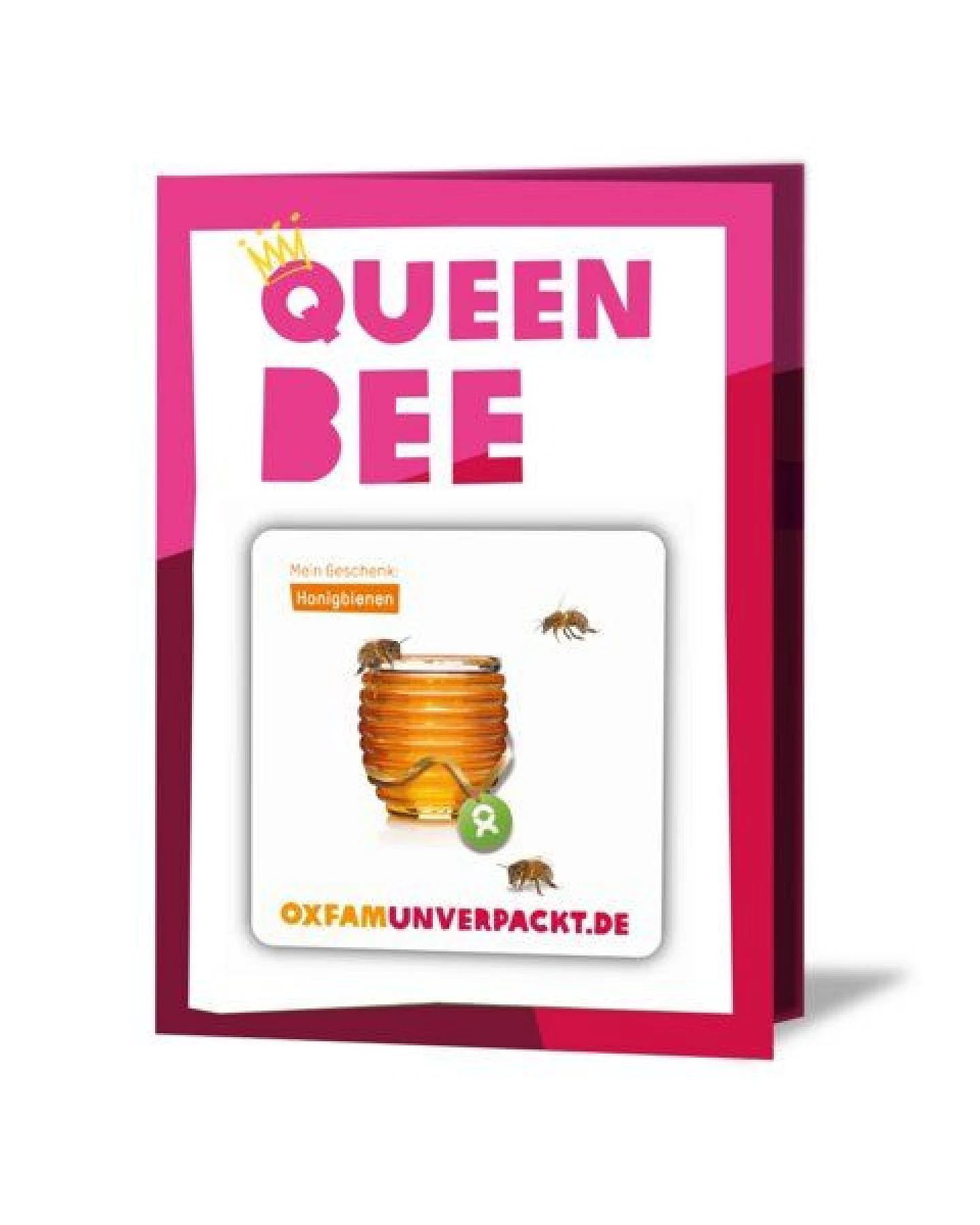 OxfamUnverpackt Spenden-Geschenk "Honigbienen" (Muttertagskarte mit Magnet) – Ansicht 2