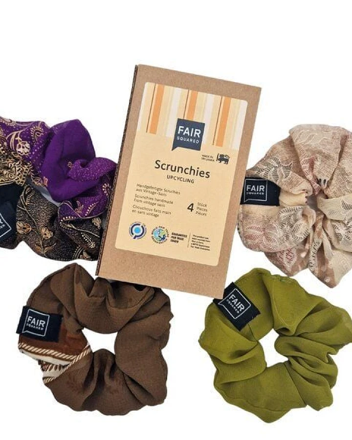 FAIR SQUARED Scrunchies Set 4er