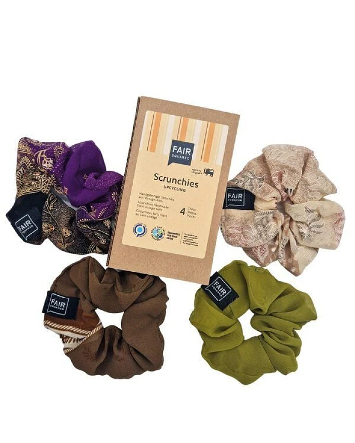 FAIR SQUARED Scrunchies Set 4er