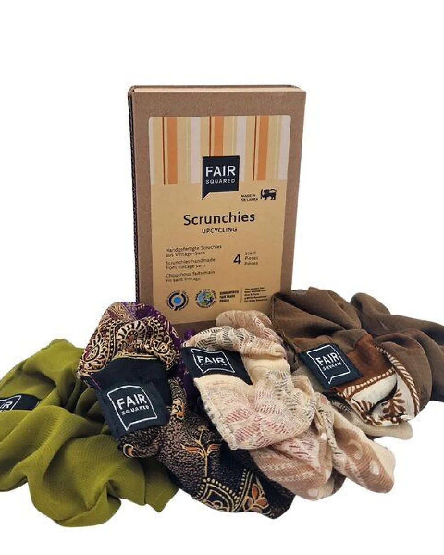 FAIR SQUARED Scrunchies Set 4er – Ansicht 2