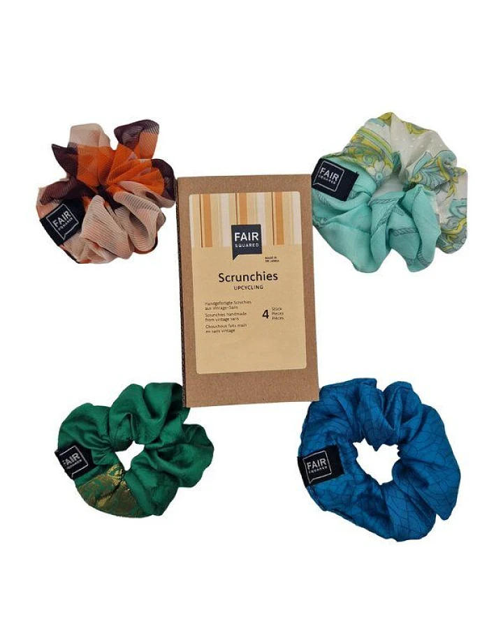 FAIR SQUARED Scrunchies Set 4er