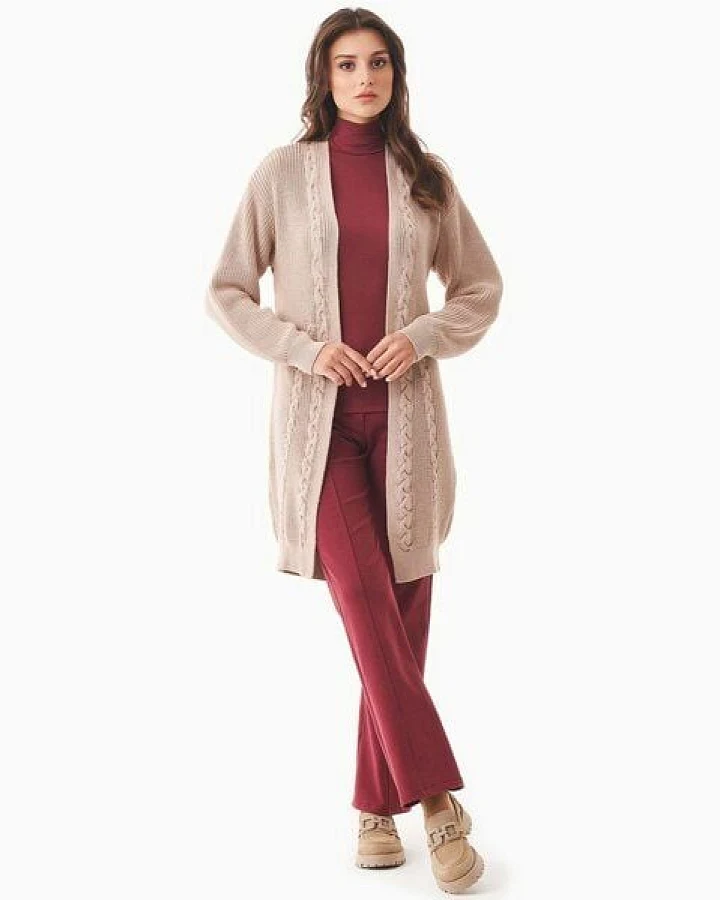ORGANICATION Langer Cardigan aus Bio-Baumwolle
