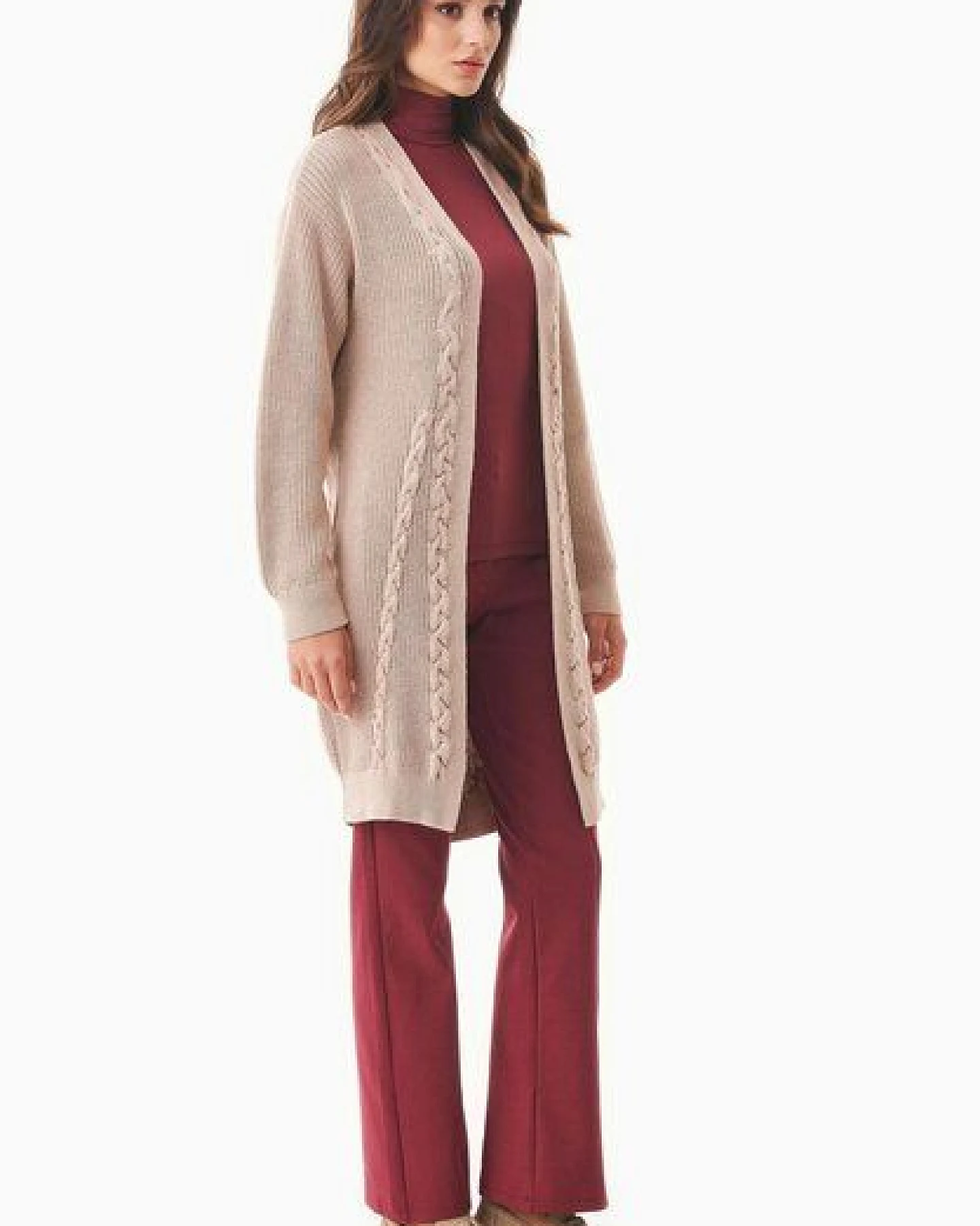 ORGANICATION Langer Cardigan aus Bio-Baumwolle – Ansicht 2