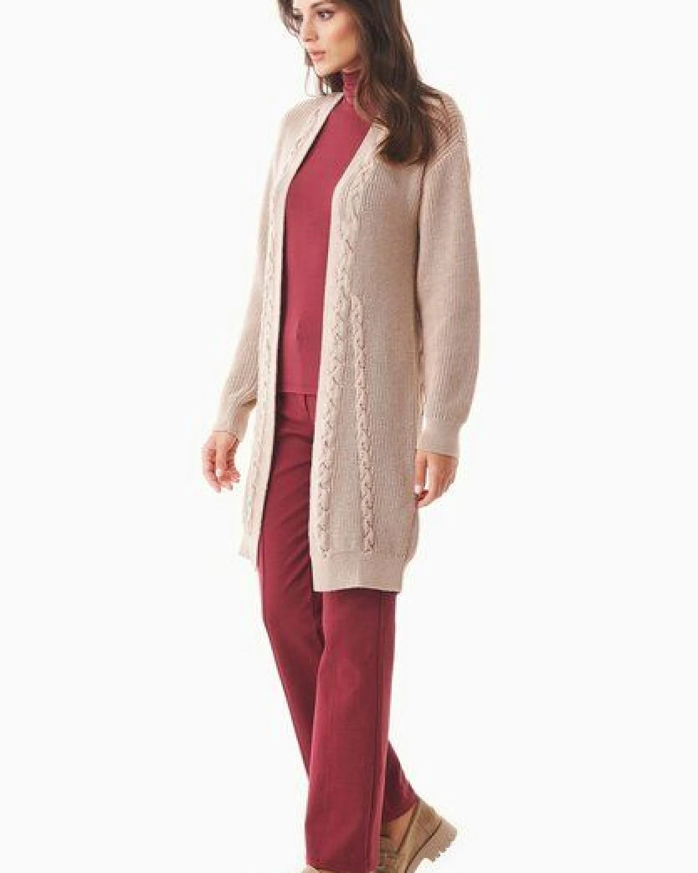 ORGANICATION Langer Cardigan aus Bio-Baumwolle – Ansicht 3