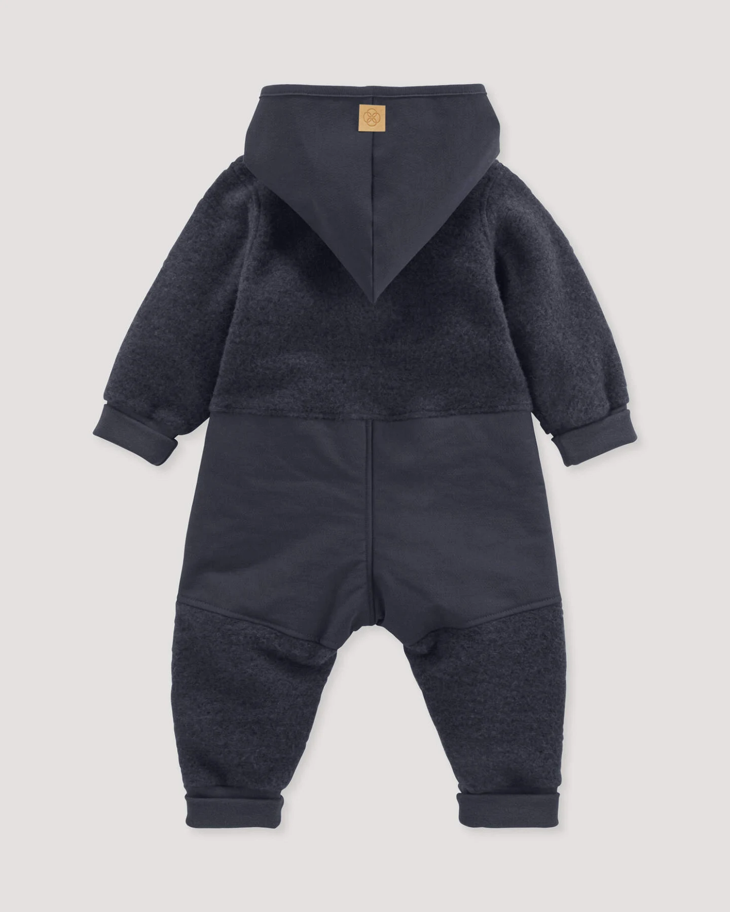 hessnatur Baby Wollfleece Overall aus Bio-Merinowolle mit Softshell - blau - Größe 74/80 – Ansicht 2