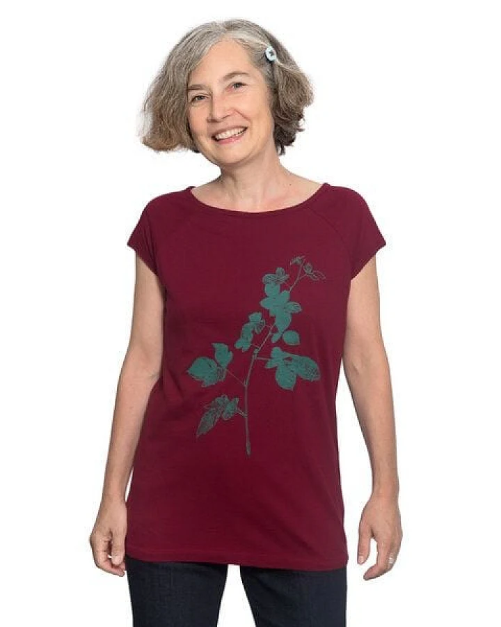Hirschkind Bio-& Fair-Trade-Frauenshirt "Brombeere" weinrot