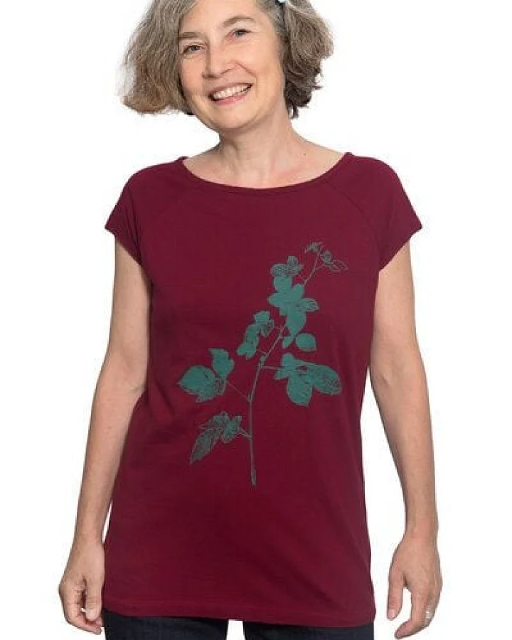Hirschkind Bio-& Fair-Trade-Frauenshirt "Brombeere" weinrot