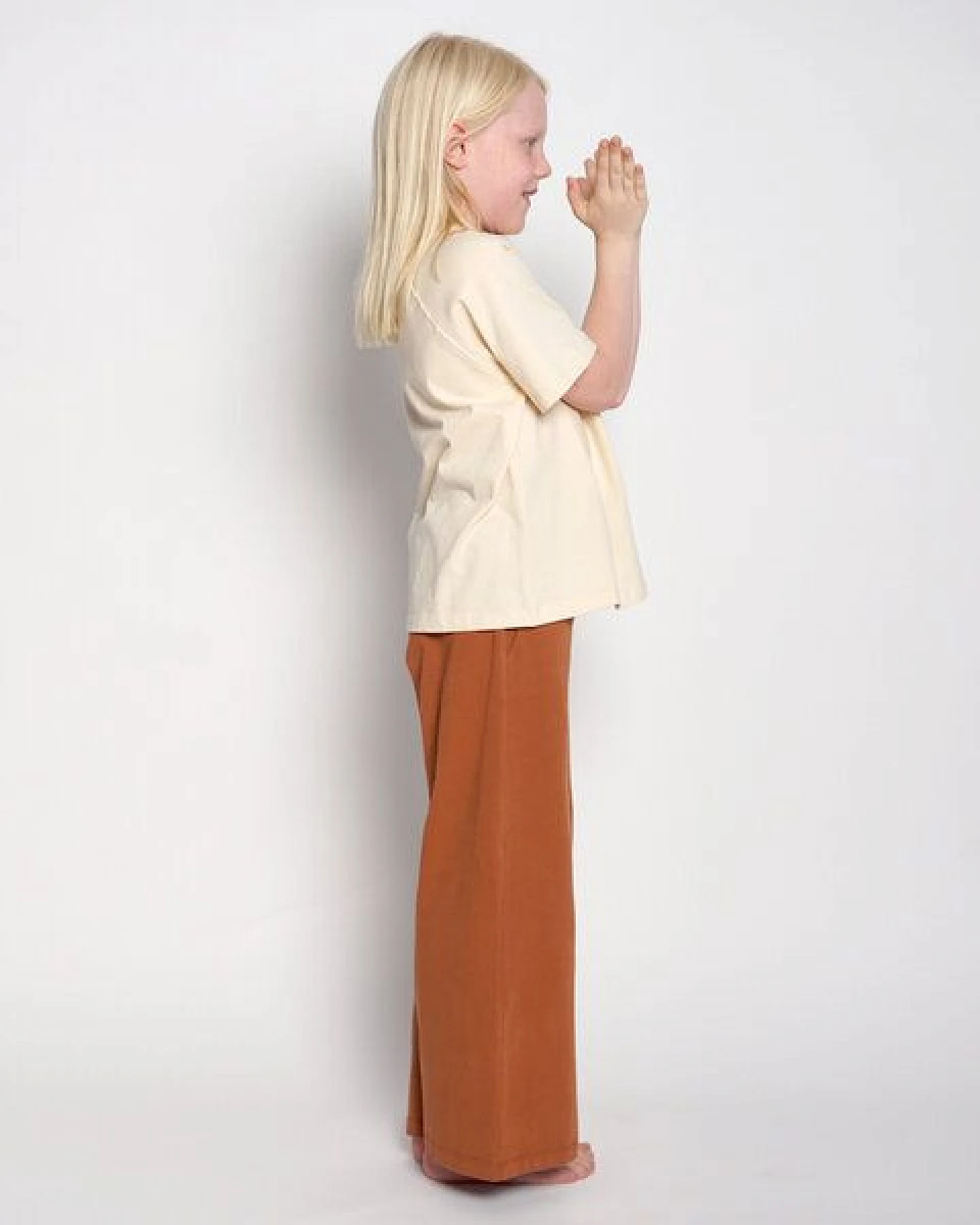 Orbasics Wide Leg Pants Caramel Cookie – Ansicht 2
