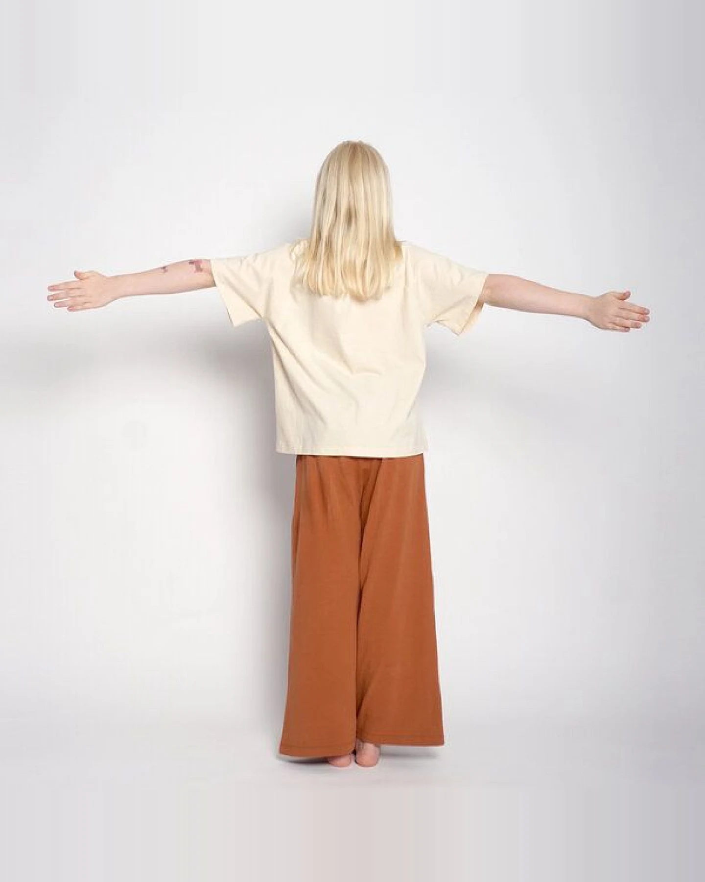 Orbasics Wide Leg Pants Caramel Cookie – Ansicht 3