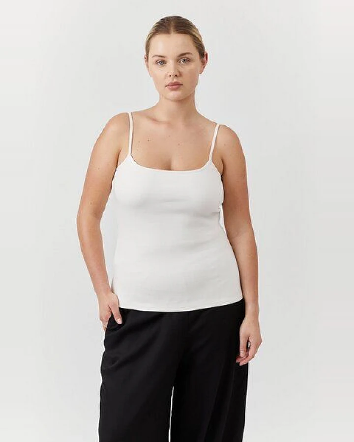 The Slow Label Hochwertiges Tank Top aus festem Baumwollstoff