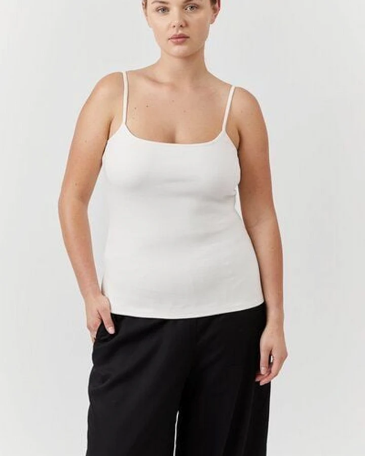 The Slow Label Hochwertiges Tank Top aus festem Baumwollstoff