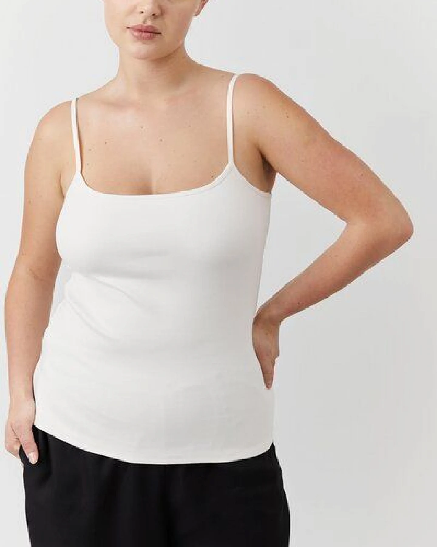 The Slow Label Hochwertiges Tank Top aus festem Baumwollstoff – Ansicht 2