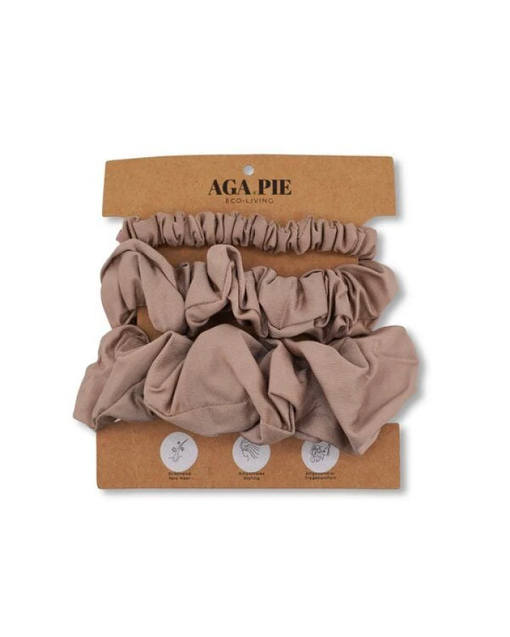 AGA.PIE Scrunchie-Set aus 100% Lyocell aus Bambuscellulose