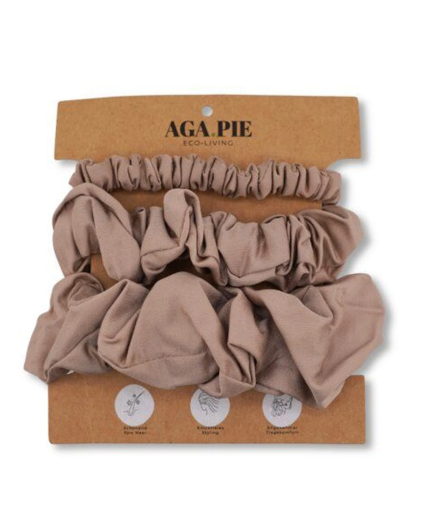 AGA.PIE Scrunchie-Set aus 100% Lyocell aus Bambuscellulose – Ansicht 2