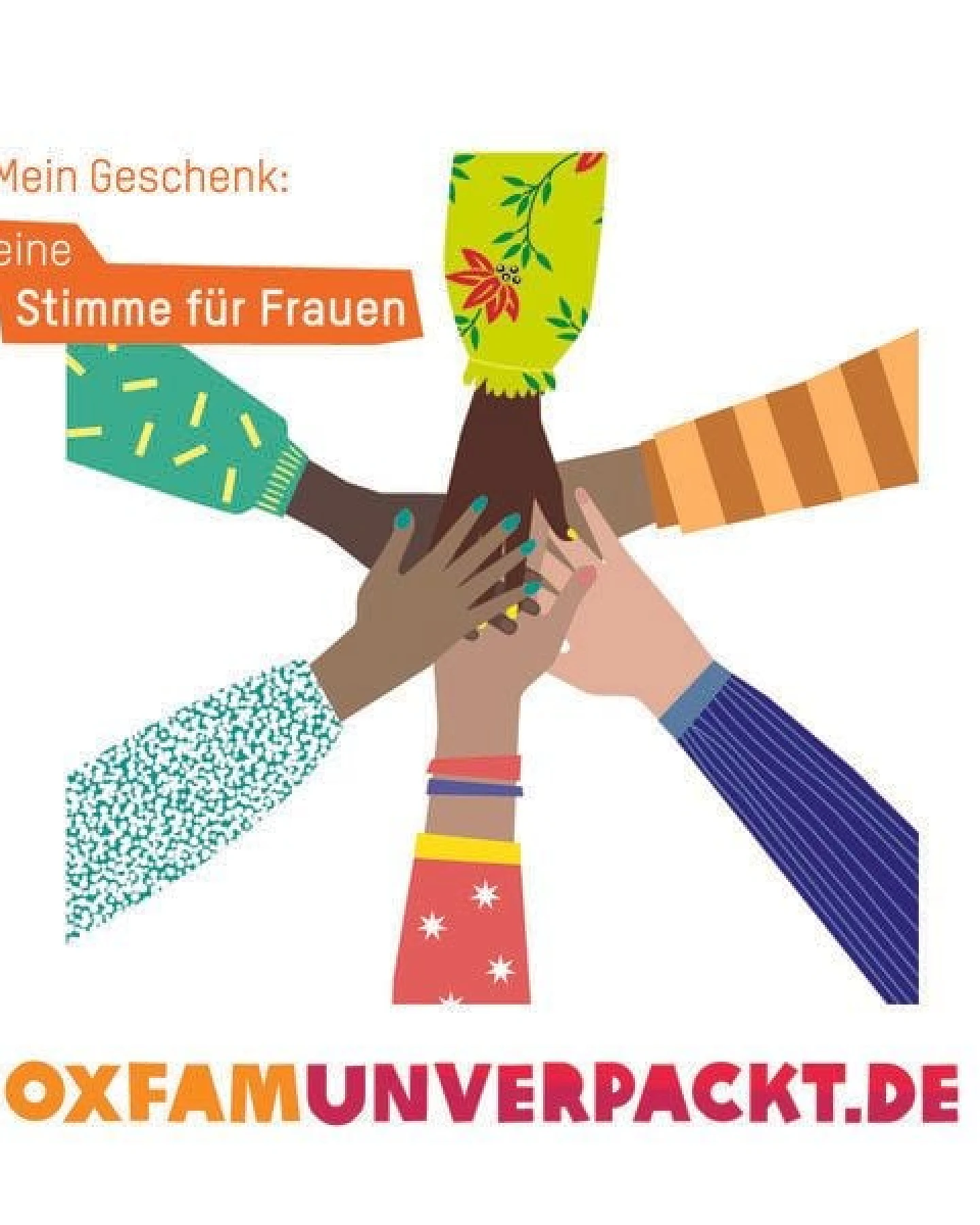 OxfamUnverpackt Spenden-Geschenk "Frauenpower" (Grußkarte mit Magnet) – Ansicht 3