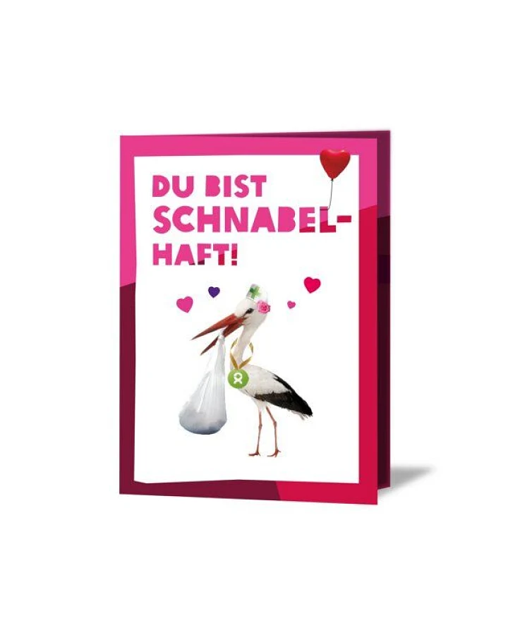 OxfamUnverpackt Spenden-Geschenk "Eine sichere Geburt" (Grußkarte zum Liebe zeigen mit Magnet)