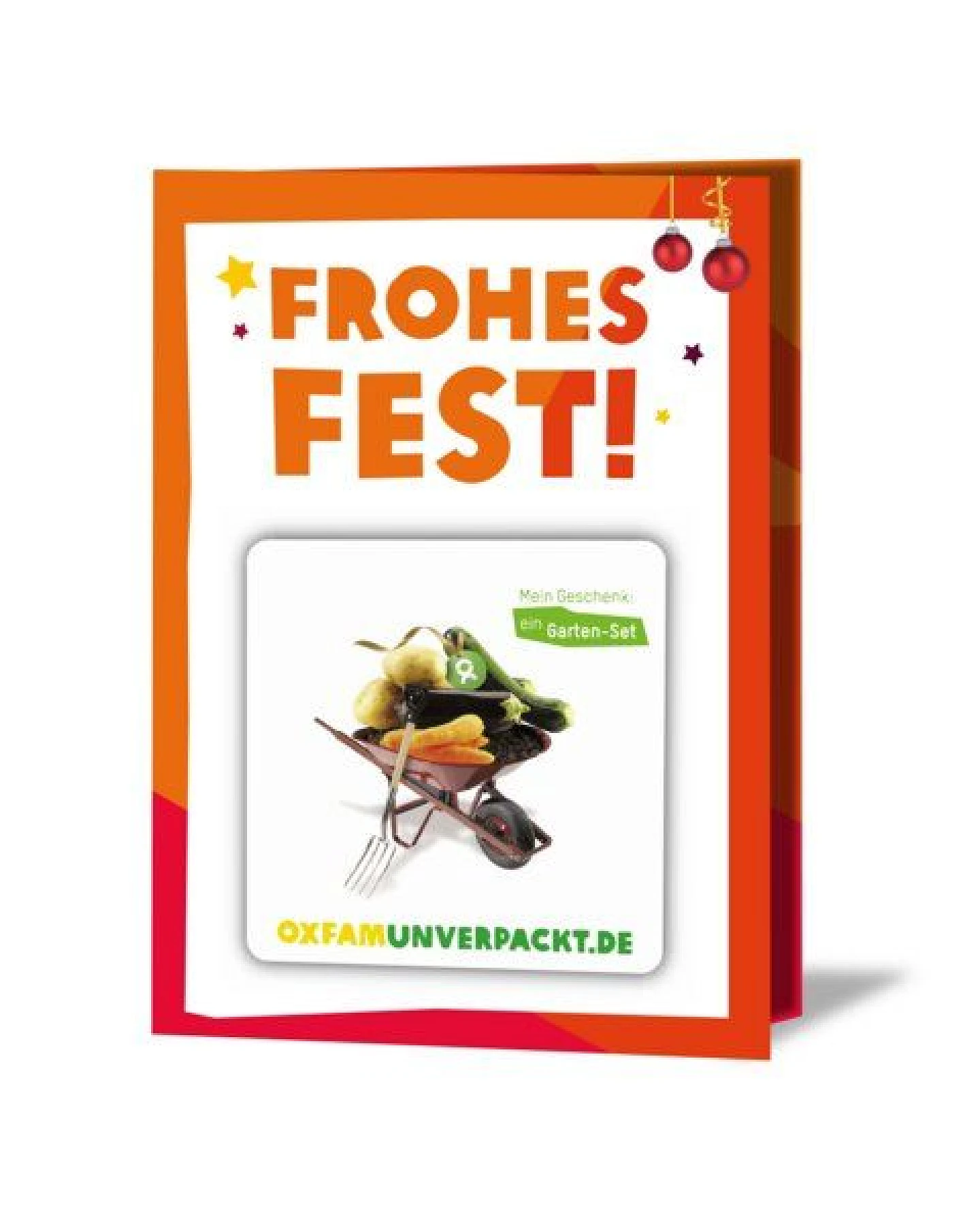 OxfamUnverpackt Spenden-Geschenk "Garten-Set" (Weihnachtskarte mit Magnet) – Ansicht 2