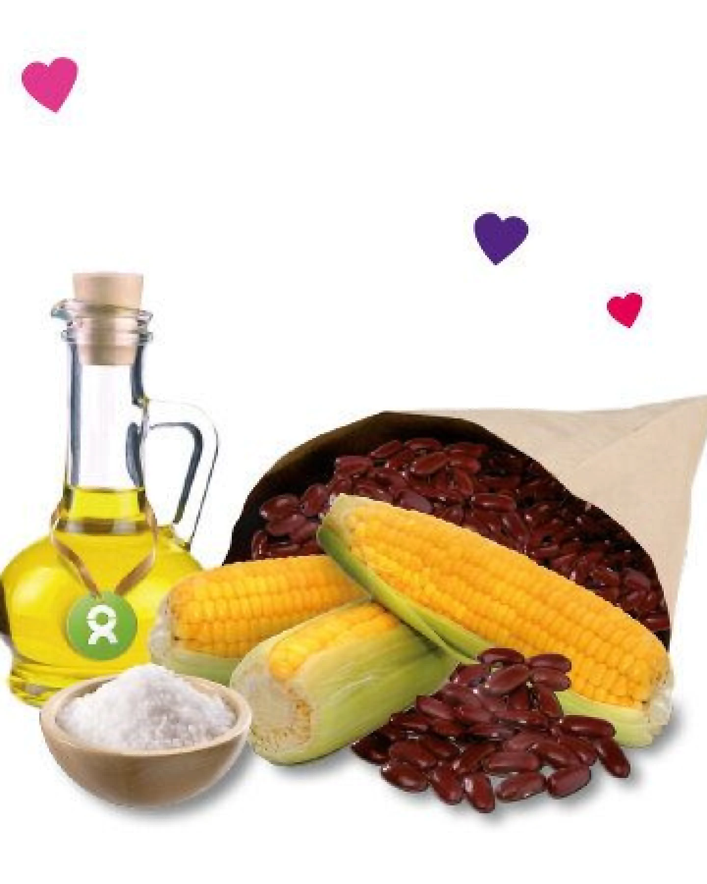OxfamUnverpackt Spenden-Geschenk "Nahrungspakete" (Grußkarte zum Liebe zeigen mit Magnet) – Ansicht 3