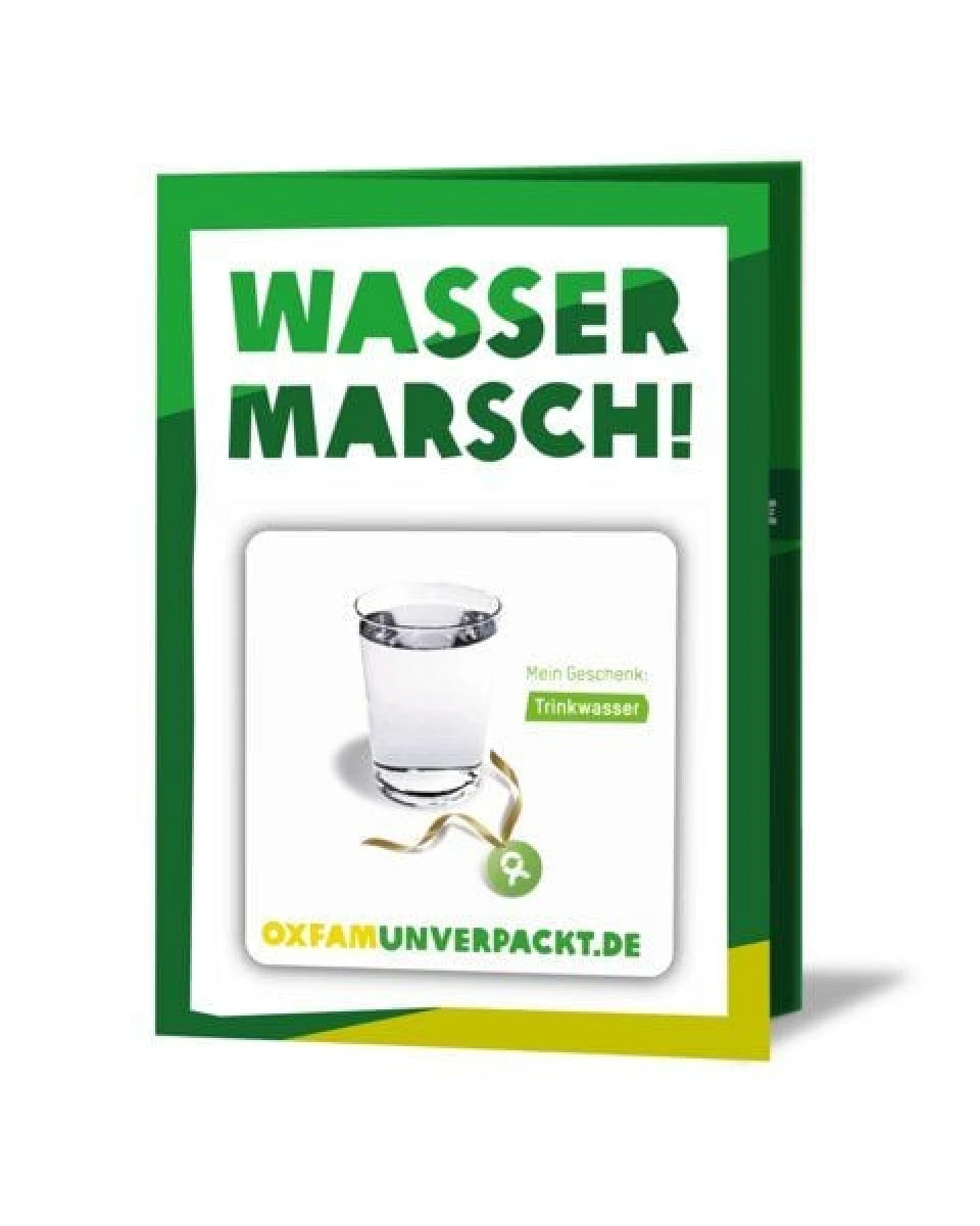OxfamUnverpackt Spenden-Geschenk "Trinkwasser 50" (Grußkarte mit Magnet) – Ansicht 2