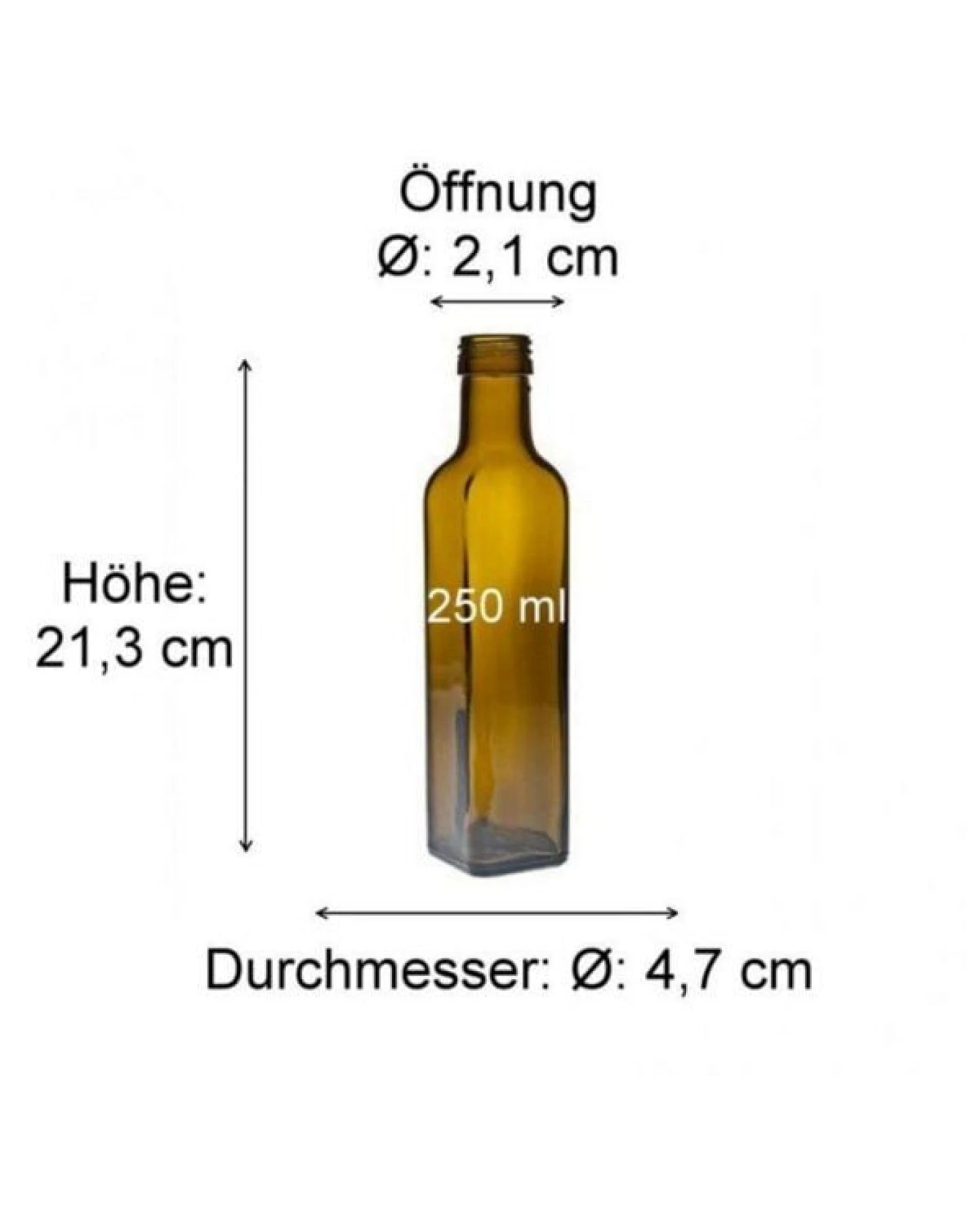 mikken 2er Set Ölflaschen 100 ml - 1000 ml mit Ausgießer braune / grüne Glasflasche – Ansicht 3