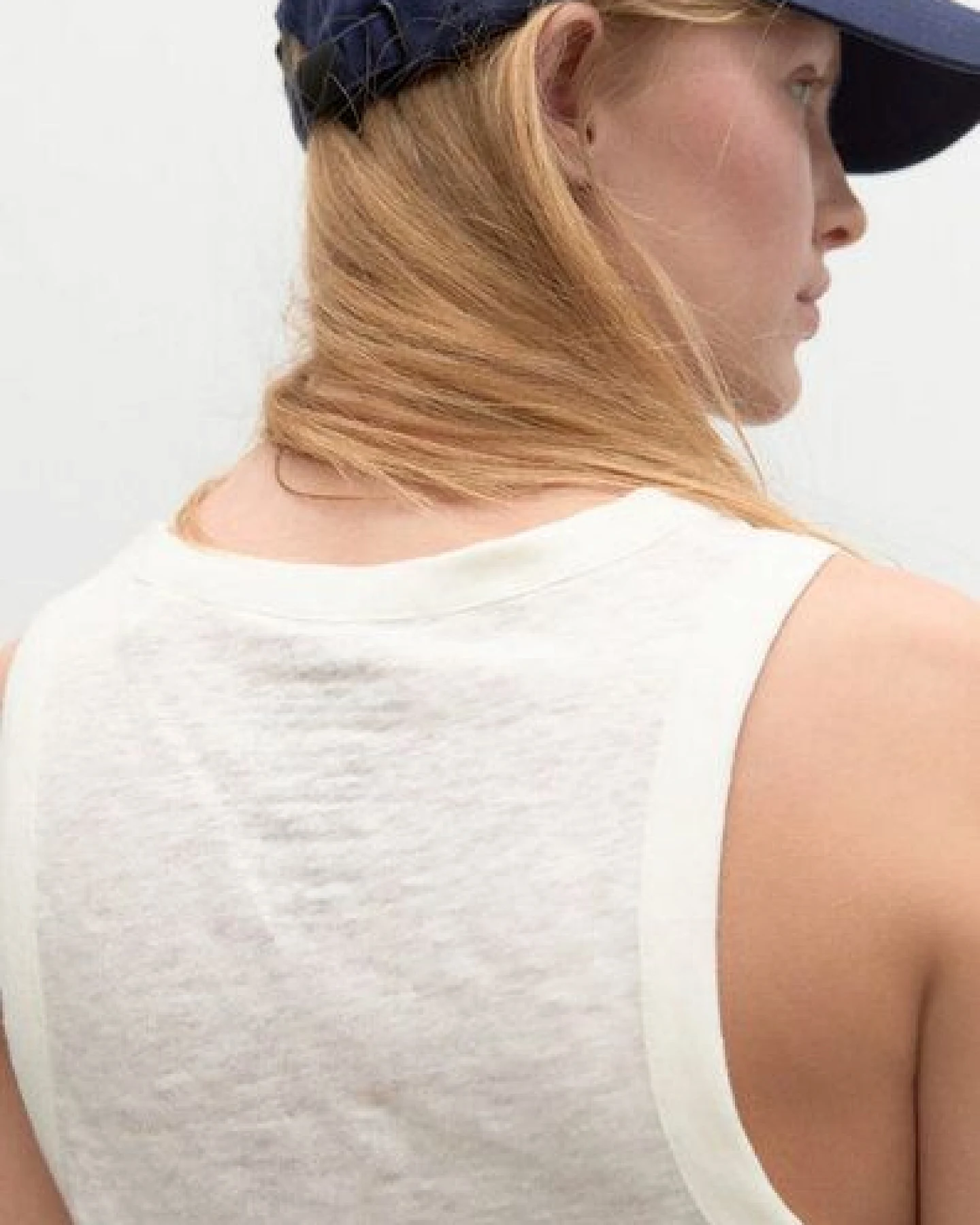 ECOALF Coimbra Top Organic Leinen weiss – Ansicht 3