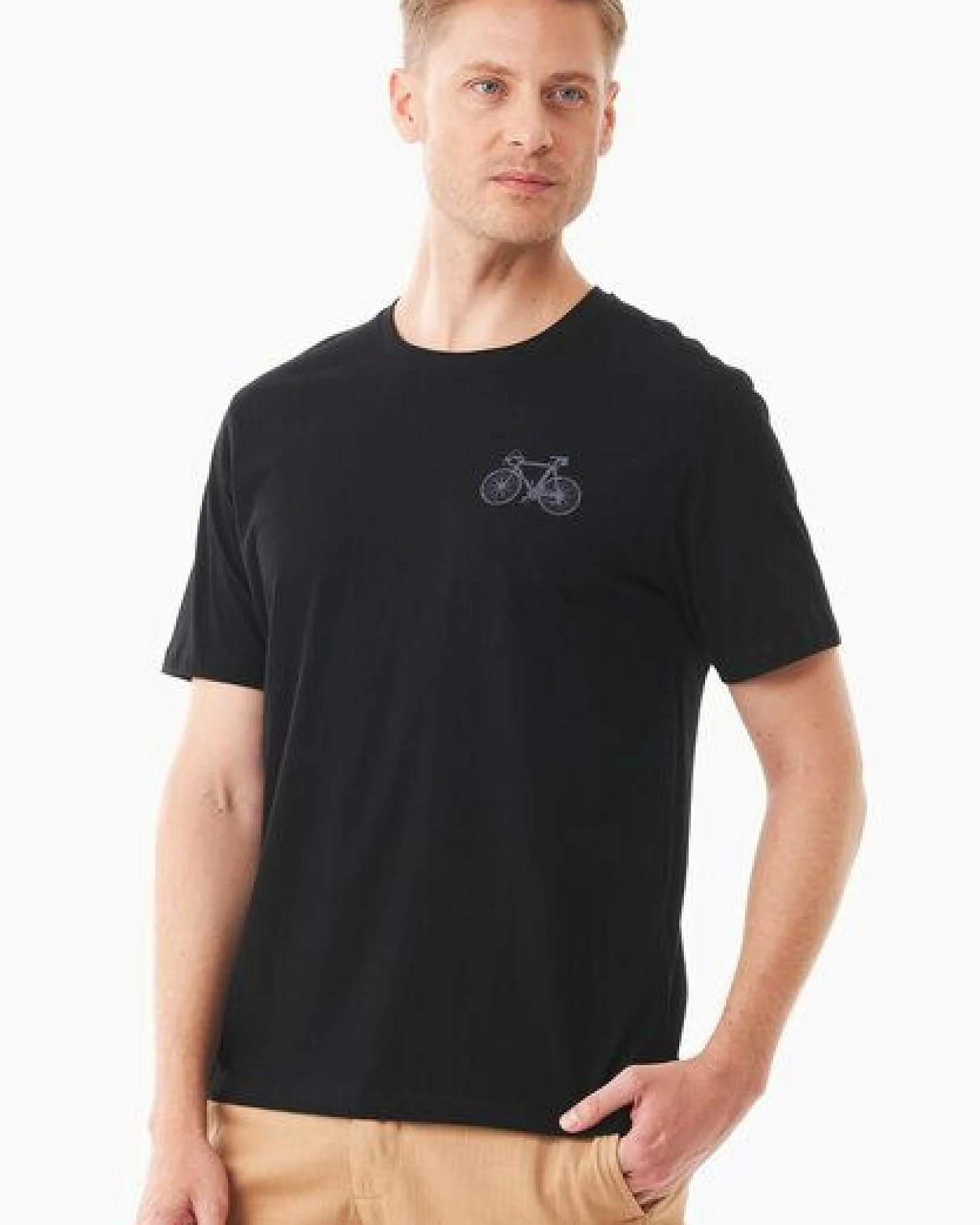 ORGANICATION T-Shirt aus Bio-Baumwolle mit Fahrrad-Print – Ansicht 4