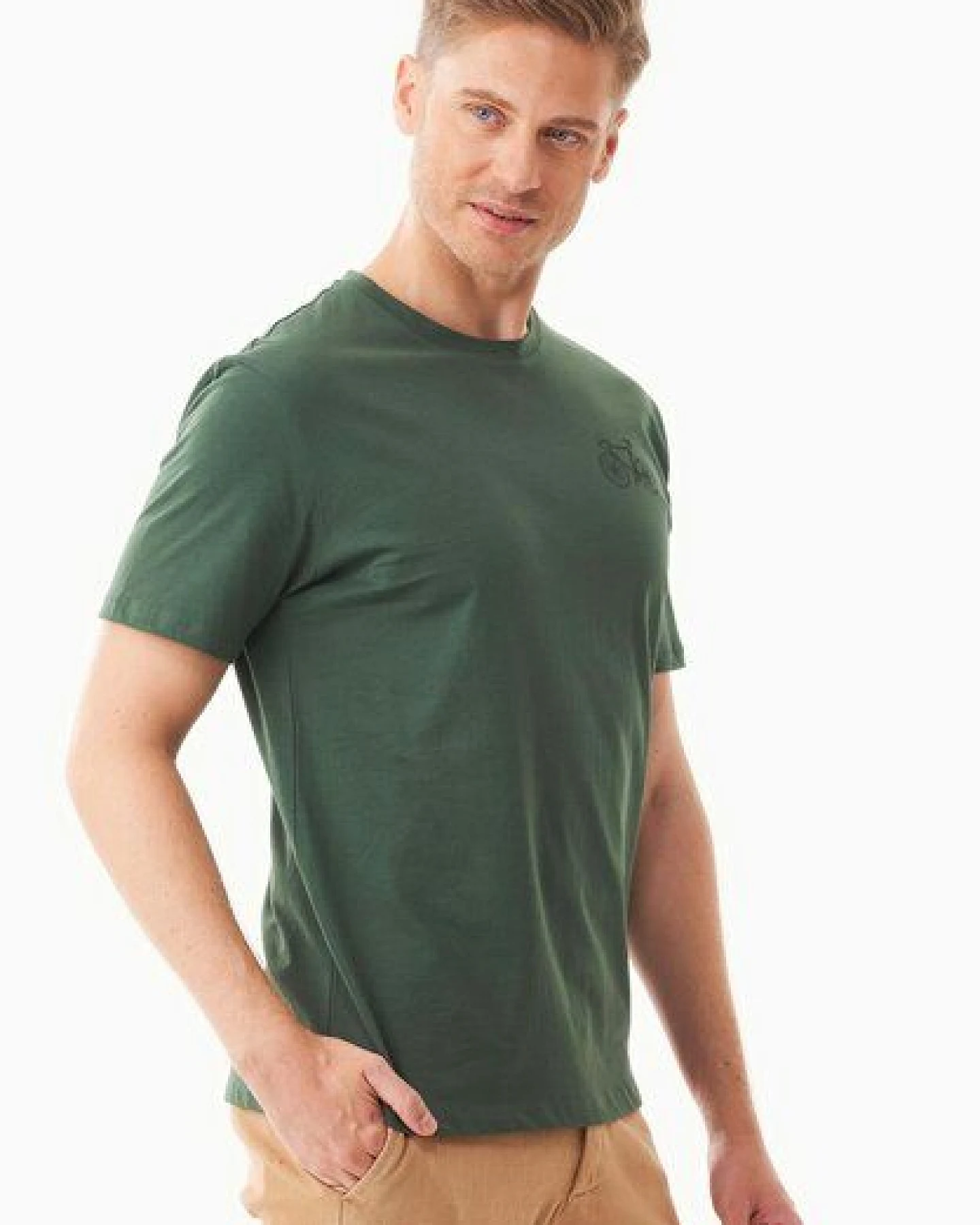ORGANICATION T-Shirt aus Bio-Baumwolle mit Fahrrad-Print – Ansicht 3
